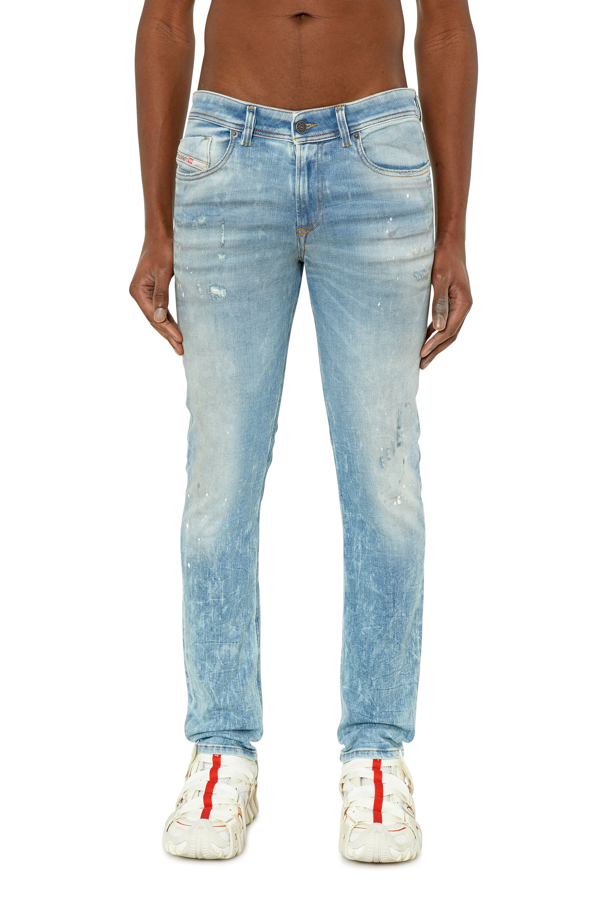 Diesel - 1979 Sleenker 09F08 Skinny Jeans, Hellblau - Image 3