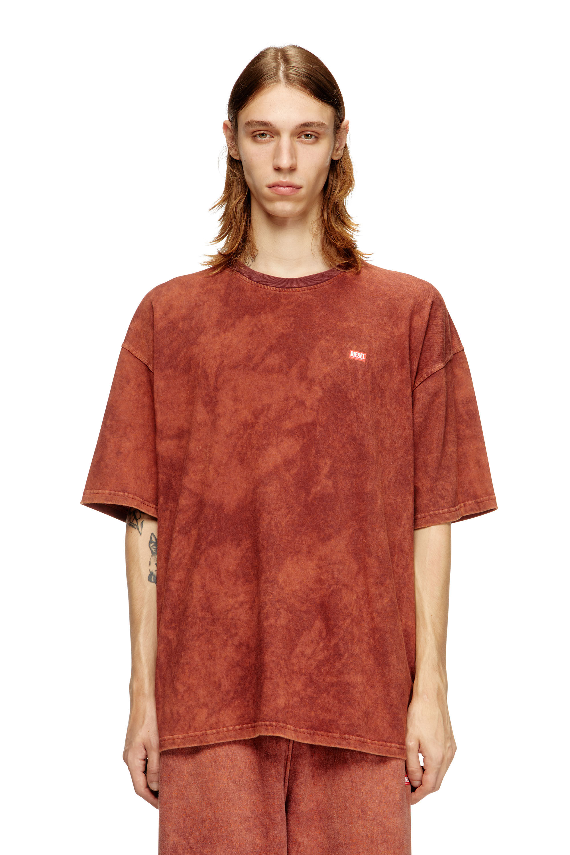 Diesel - T-BOXT-T4, Herren T-Shirt aus Vanisé-Jersey mit Logo in Braun - 3
