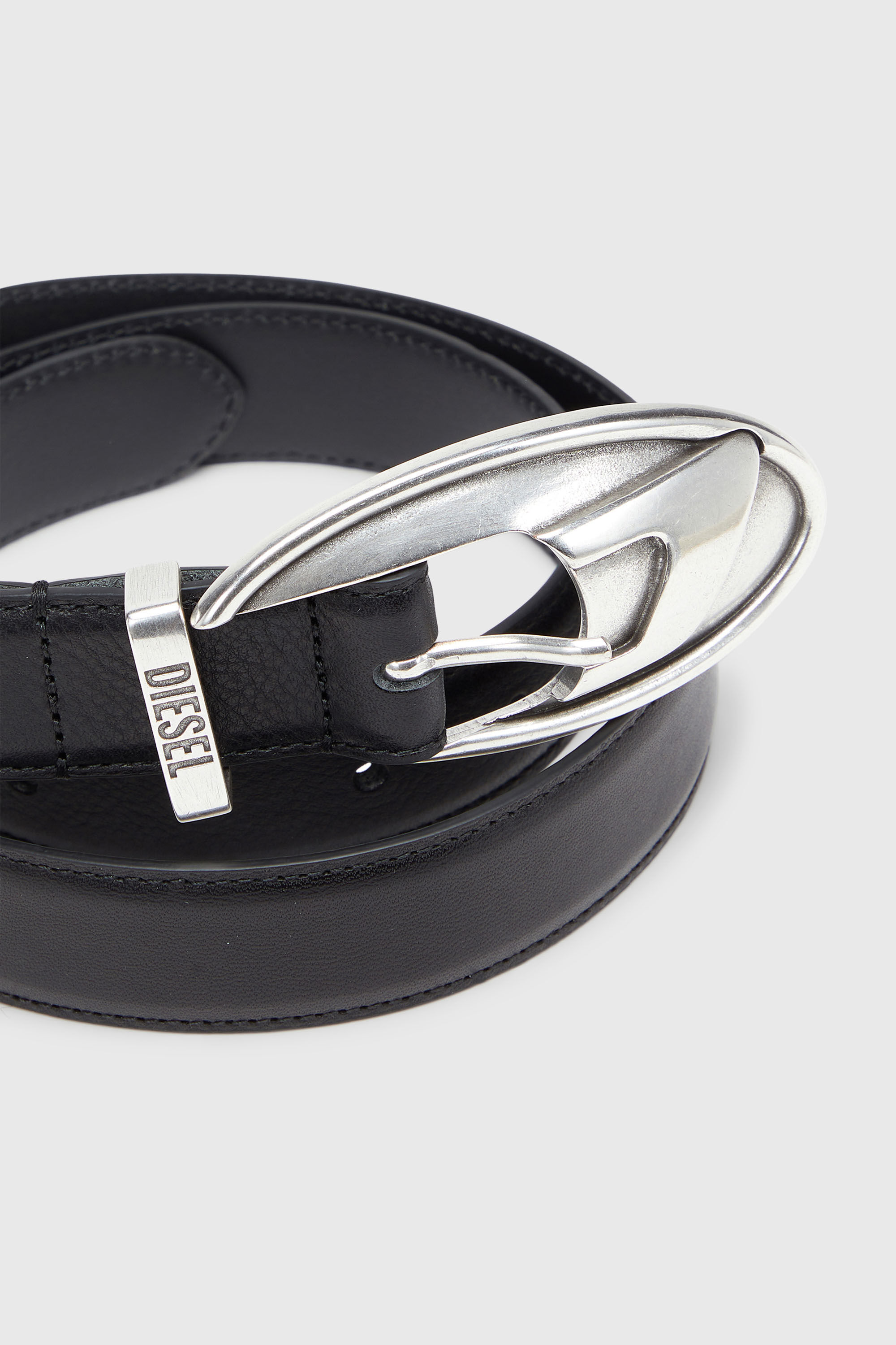 Diesel - B-D ROP 30, Unisex 3 cm breiter G&uuml;rtel aus Bonded-Leder in Schwarz - 3
