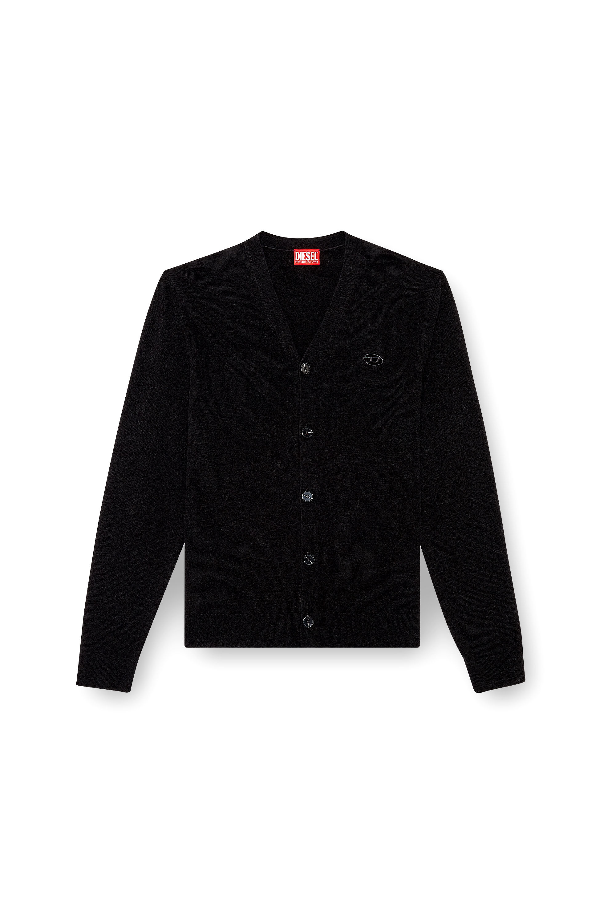 Diesel - K-ZANNIS, Herren Cardigan aus Wolle und Kaschmir in Schwarz - 2