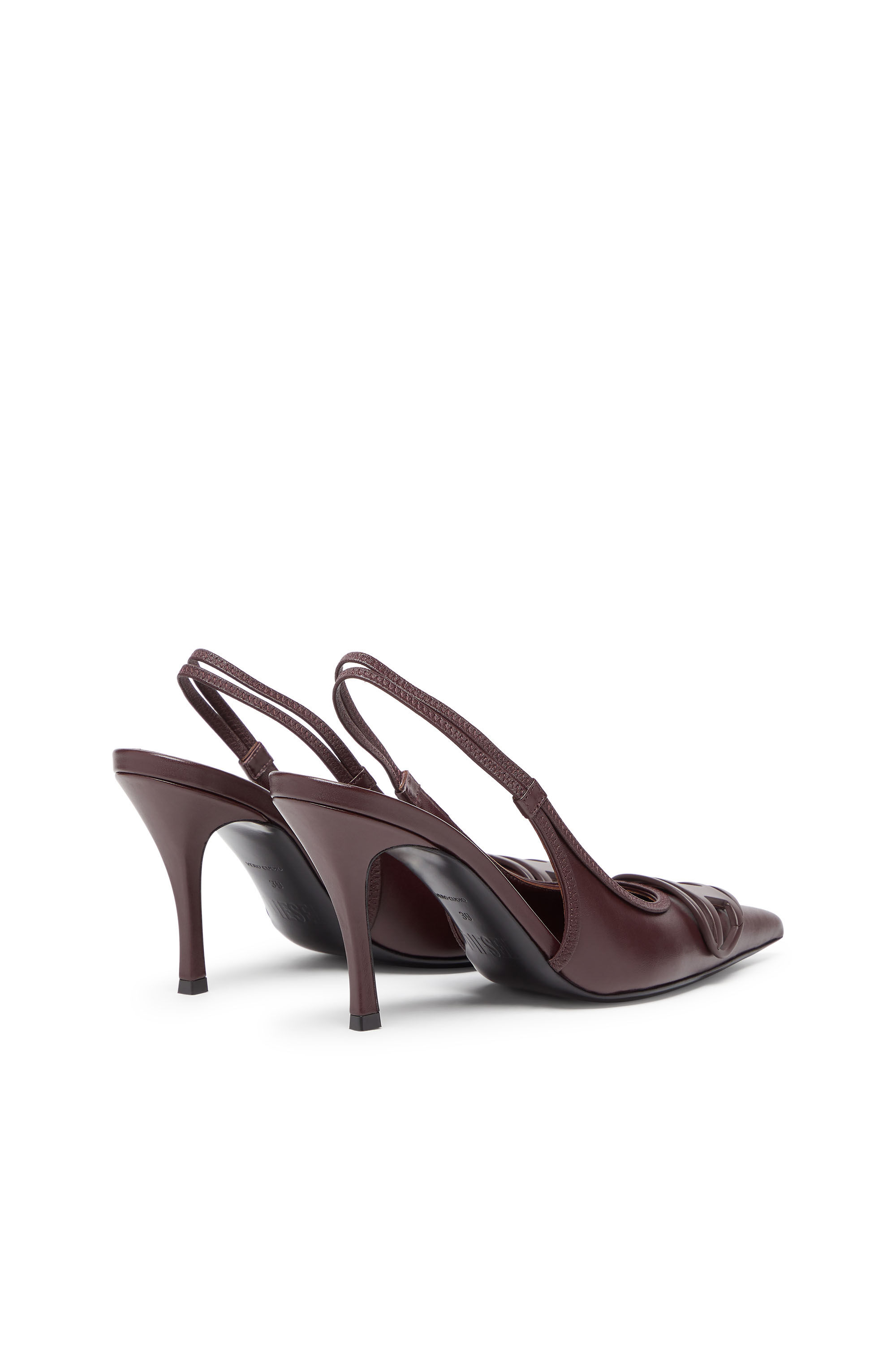 Diesel - D-VENUS SB, Damen D-Venus-Burgunderrote Slingback-Pumps aus Nappaleder in Burgunderrot - 3