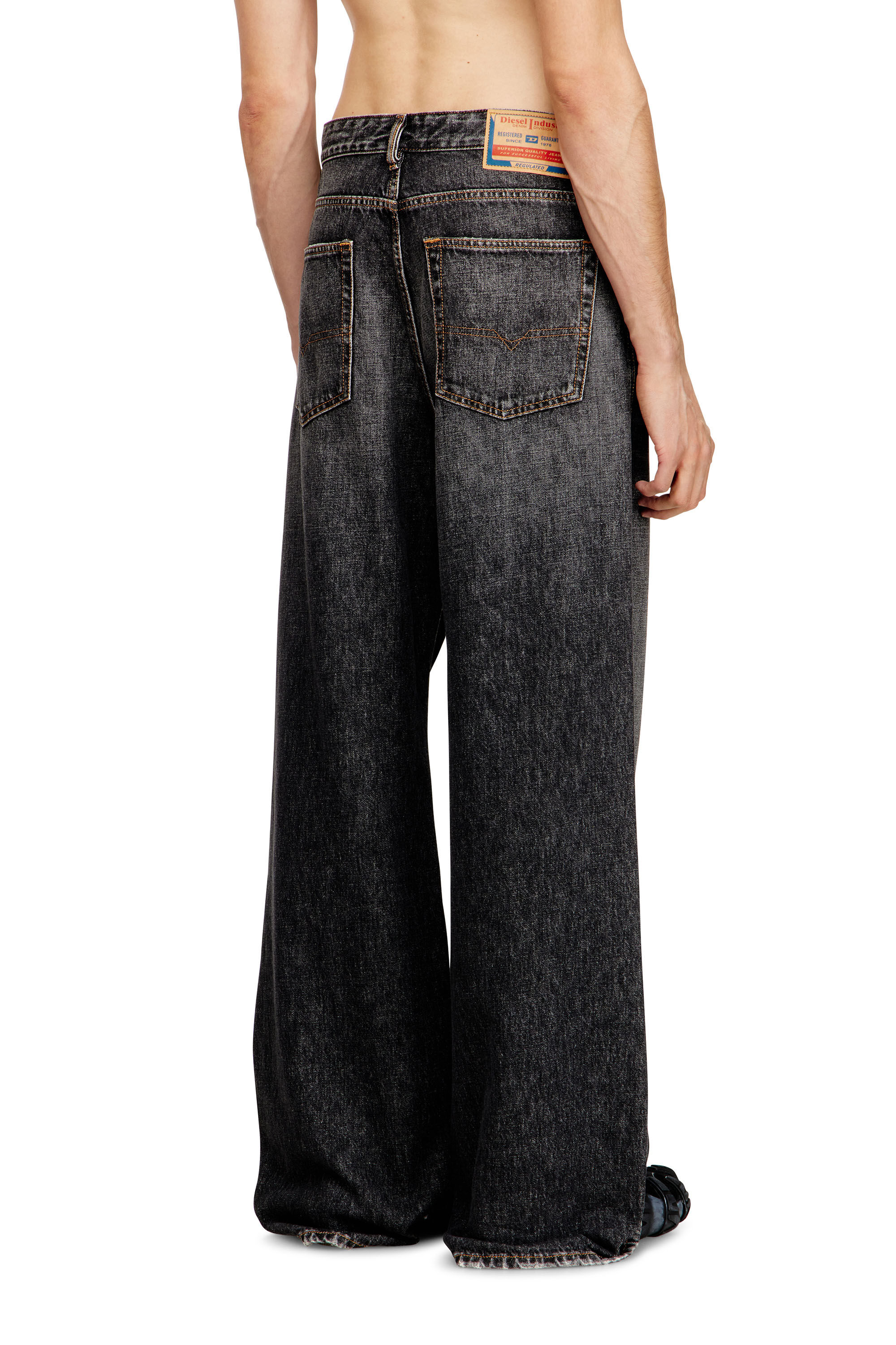 Diesel - Herren Relaxed Jeans D-Rise 007DN, Schwarz/Dunkelgrau - 4