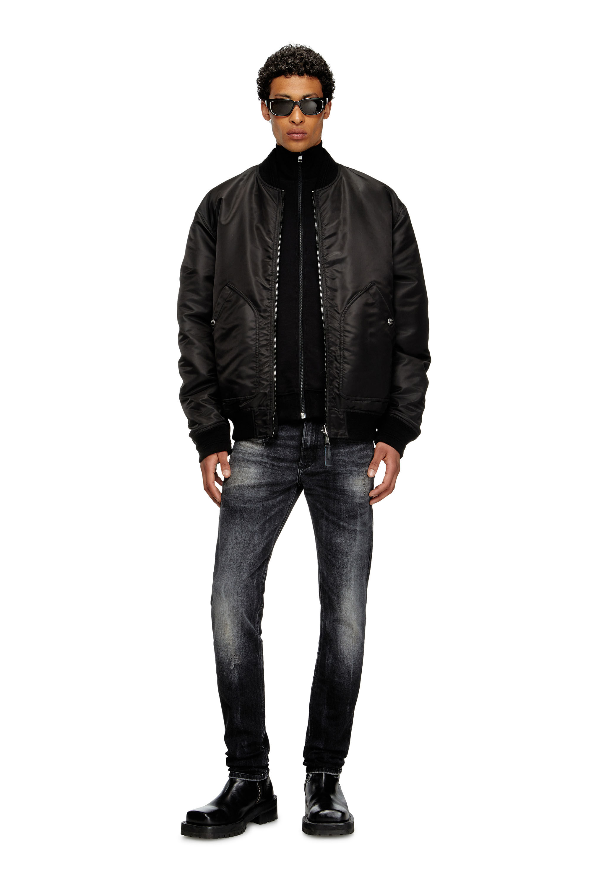 Diesel - S-LOCK-DOVAL-PJ, Herren Track-Jacke mit Oval D-Patch in Schwarz - 1