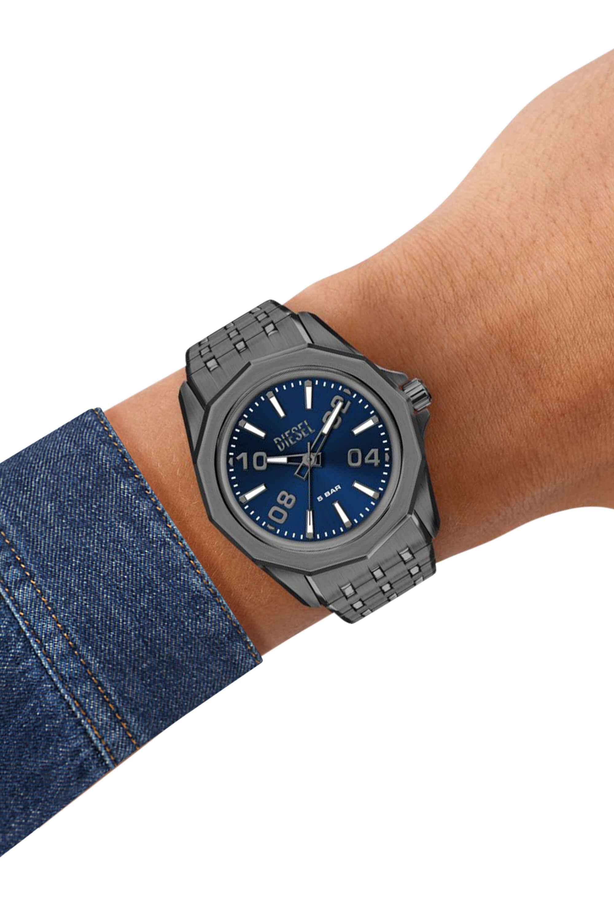 Diesel - DZ2238 WATCH, Herren Stinger gunmetal Edelstahl-Uhr in Dunkelgrau - 7