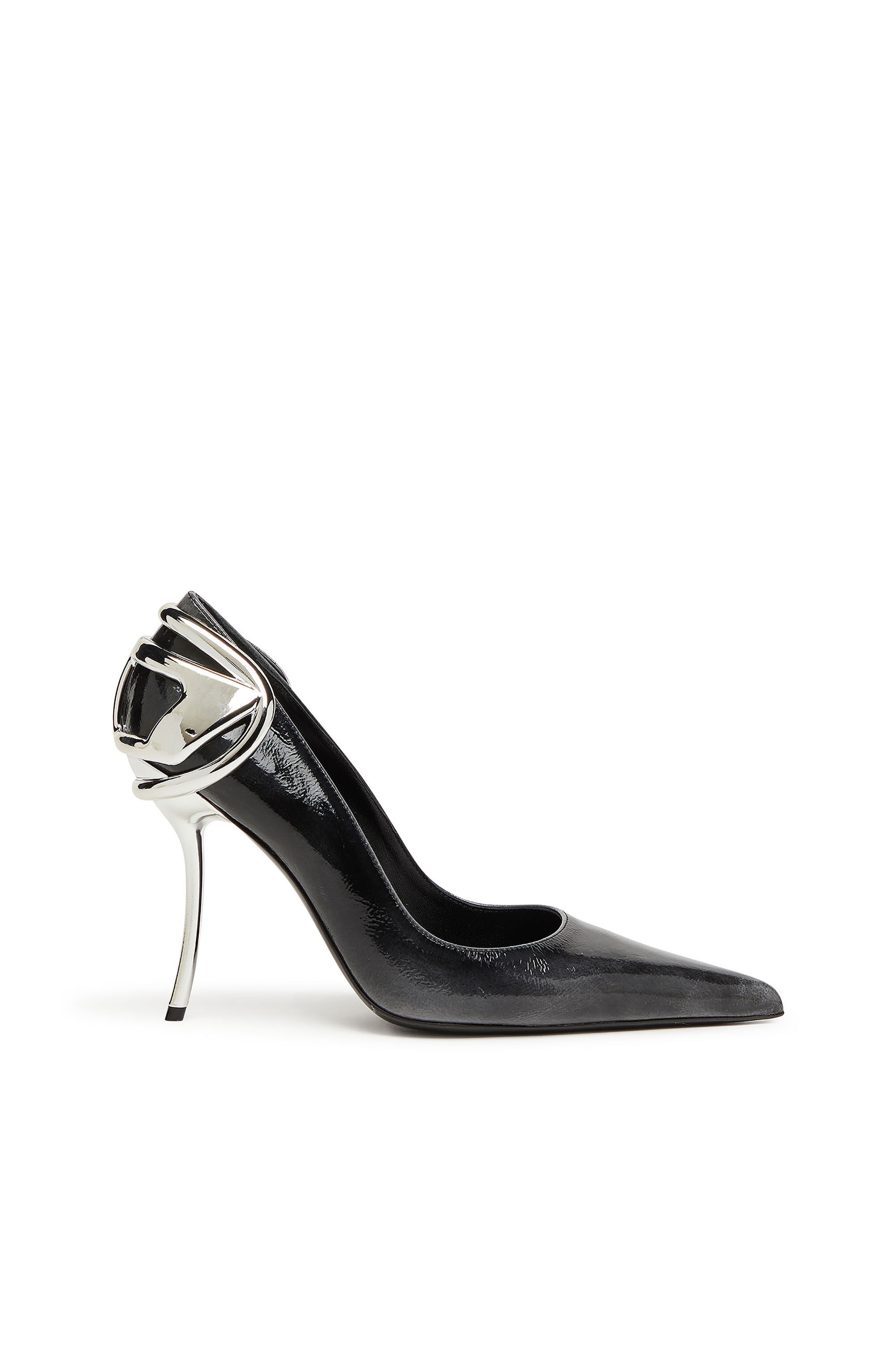 Diesel - D-TEN&HALF P, Damen Pumps aus Pull up-Lackleder in Schwarz - 1