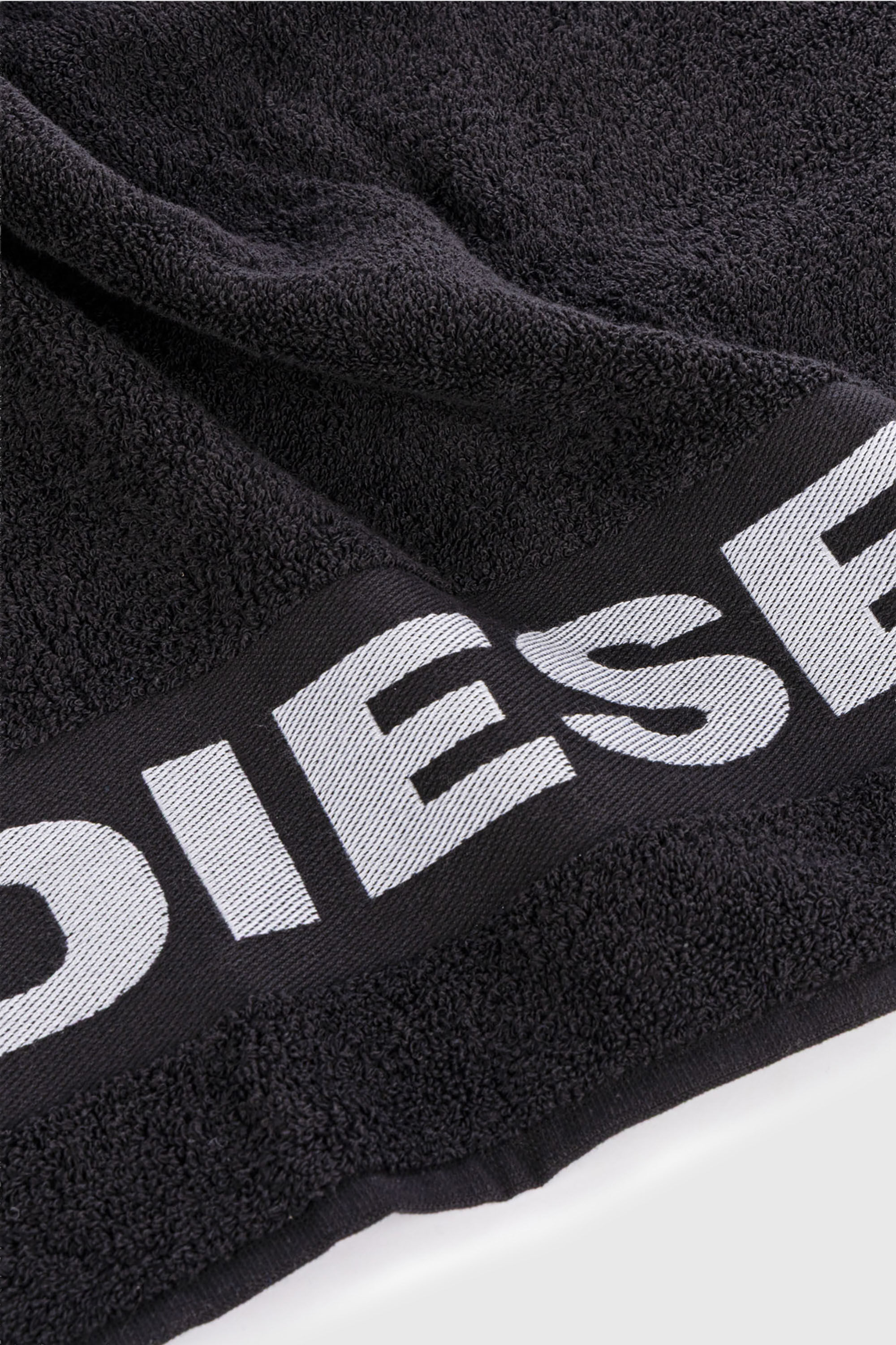 Diesel - 1015215 LOGO-COTTON TOWEL 100X180 BLACK, Unisex Tuch aus Baumwoll-Frottee mit Logo in Schwarz - 2