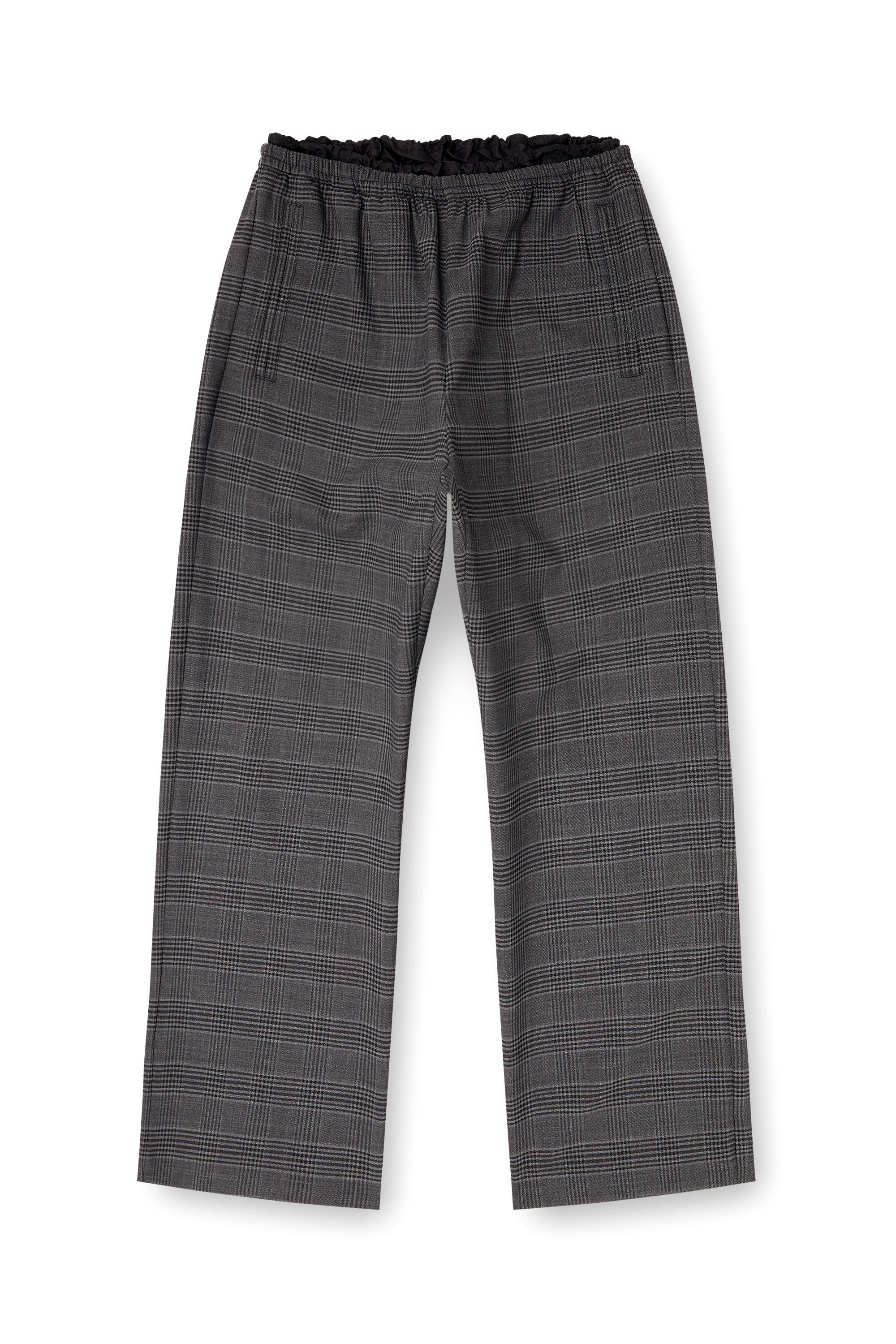 Diesel - P-TILSON, Man's Wool pants with a drawstring waist in Black/Grey - 2