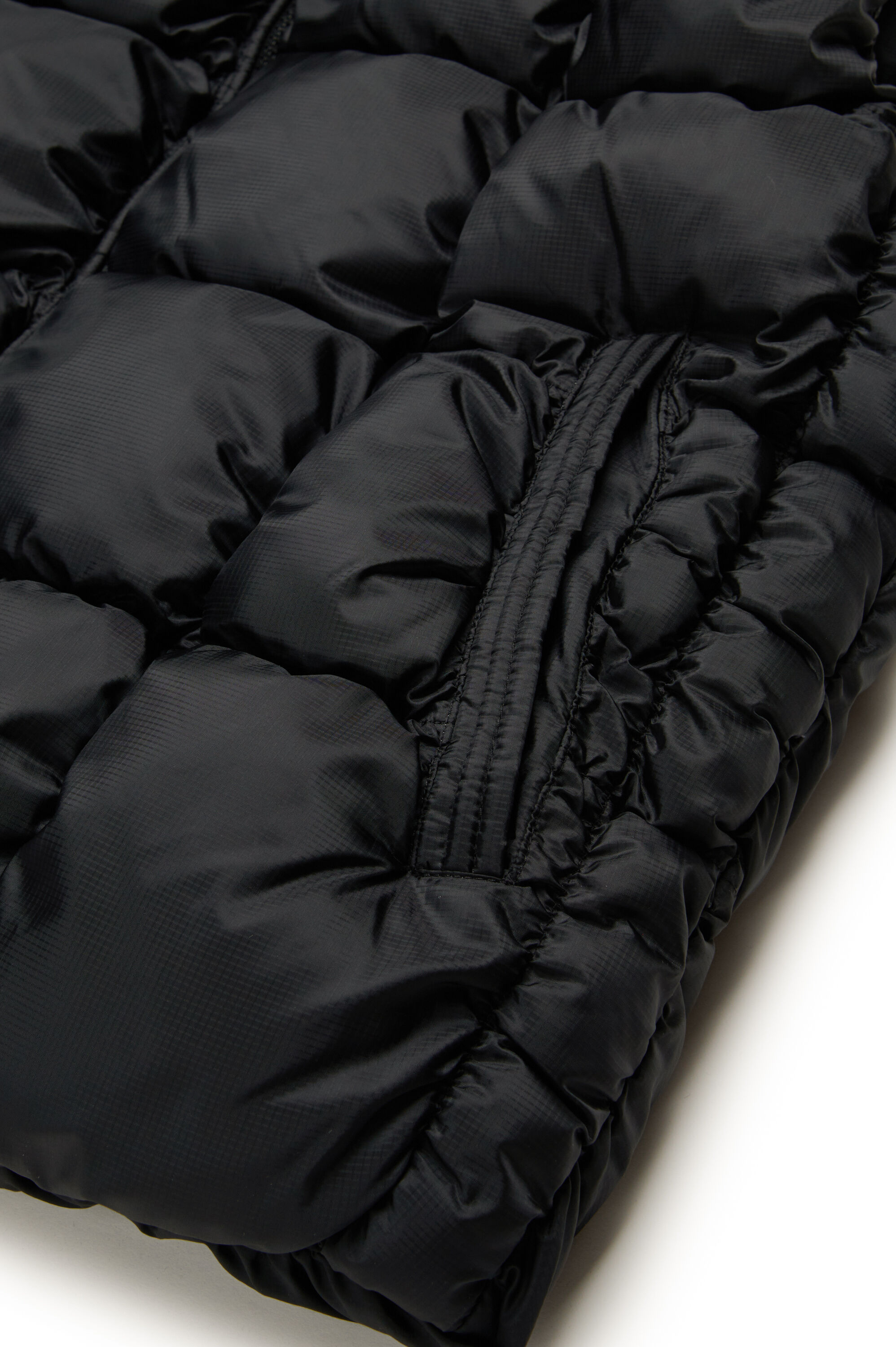 Diesel - JRAMBO, Unisex Puffer-Weste mit Karo-Steppung in Schwarz - 4
