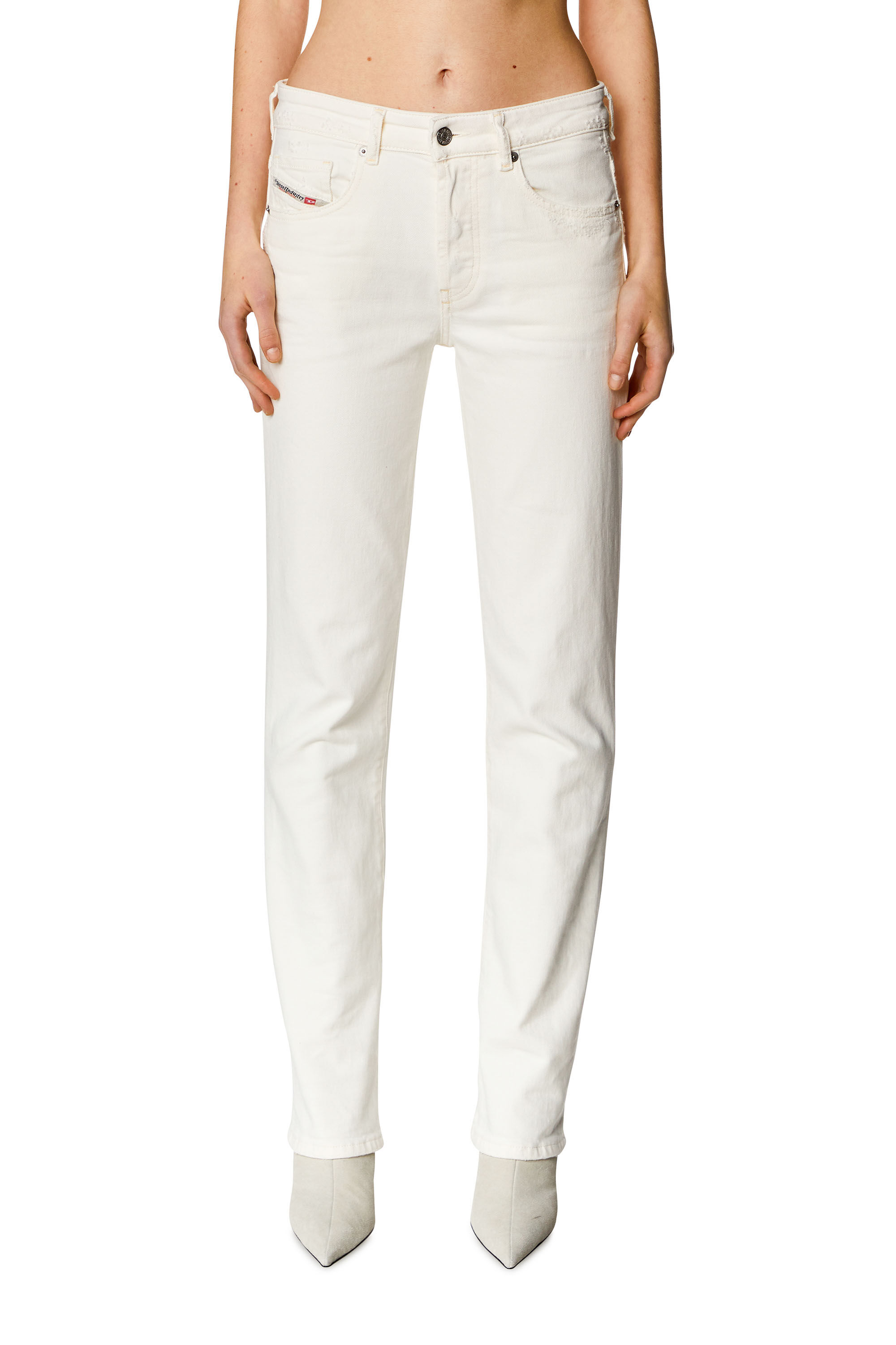 Diesel - Woman Straight Jeans 1989 D-Mine 09I15, White - Image 3