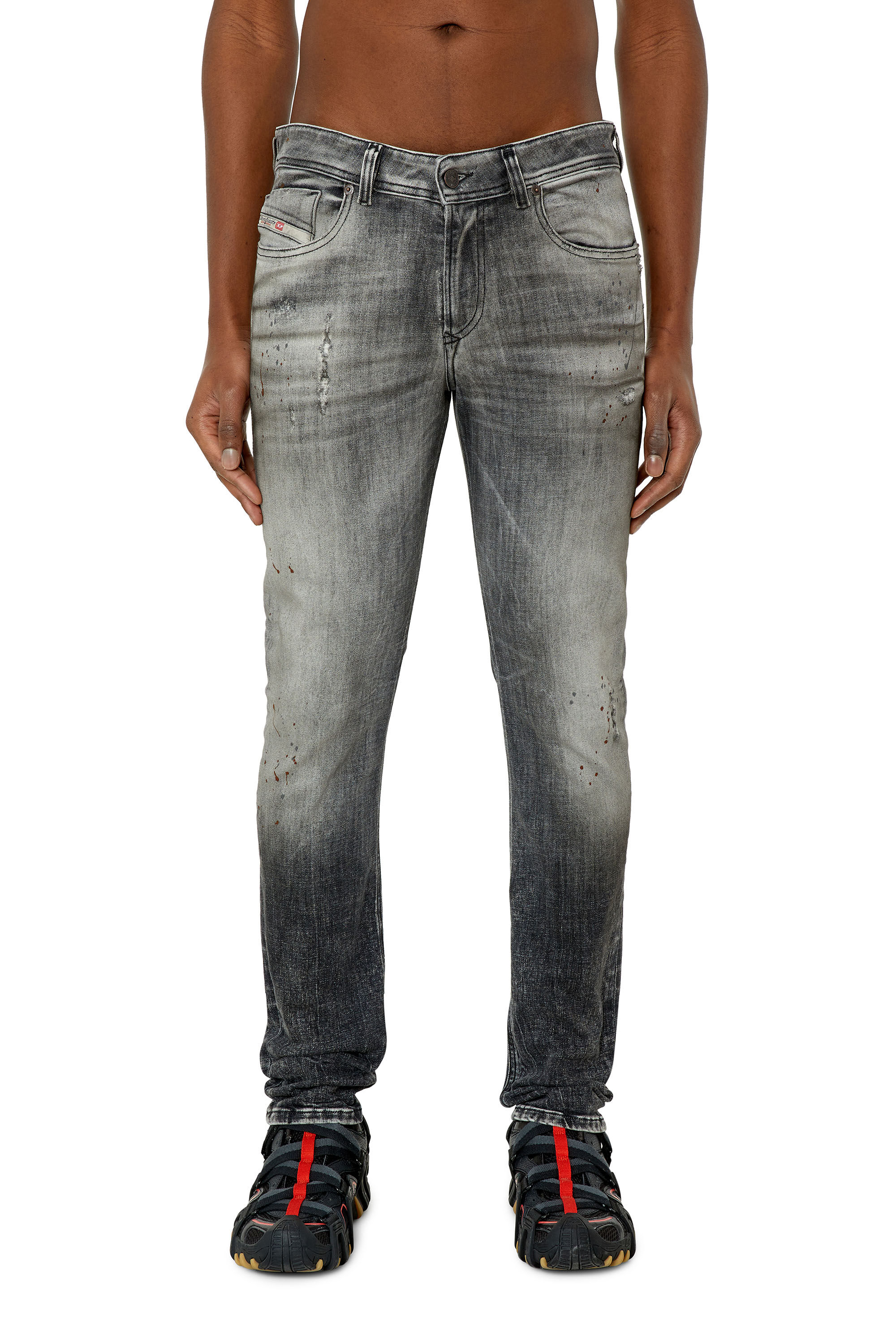 Diesel - Herren Skinny Jeans 1979 Sleenker 09E70, Schwarz/Dunkelgrau - 3