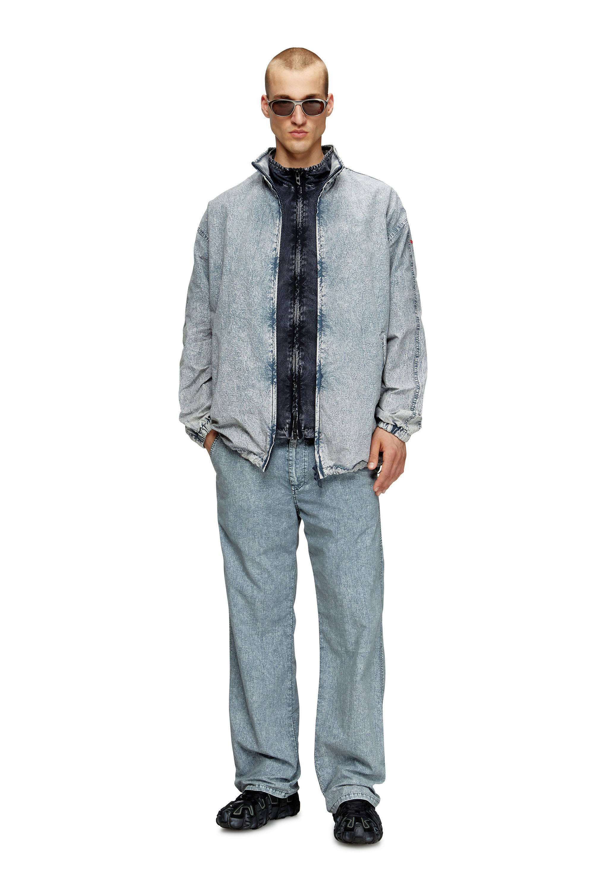 Diesel - J-WILSON, Herren Jacke aus recyceltem Nylon-Taslan in Hellblau - 1