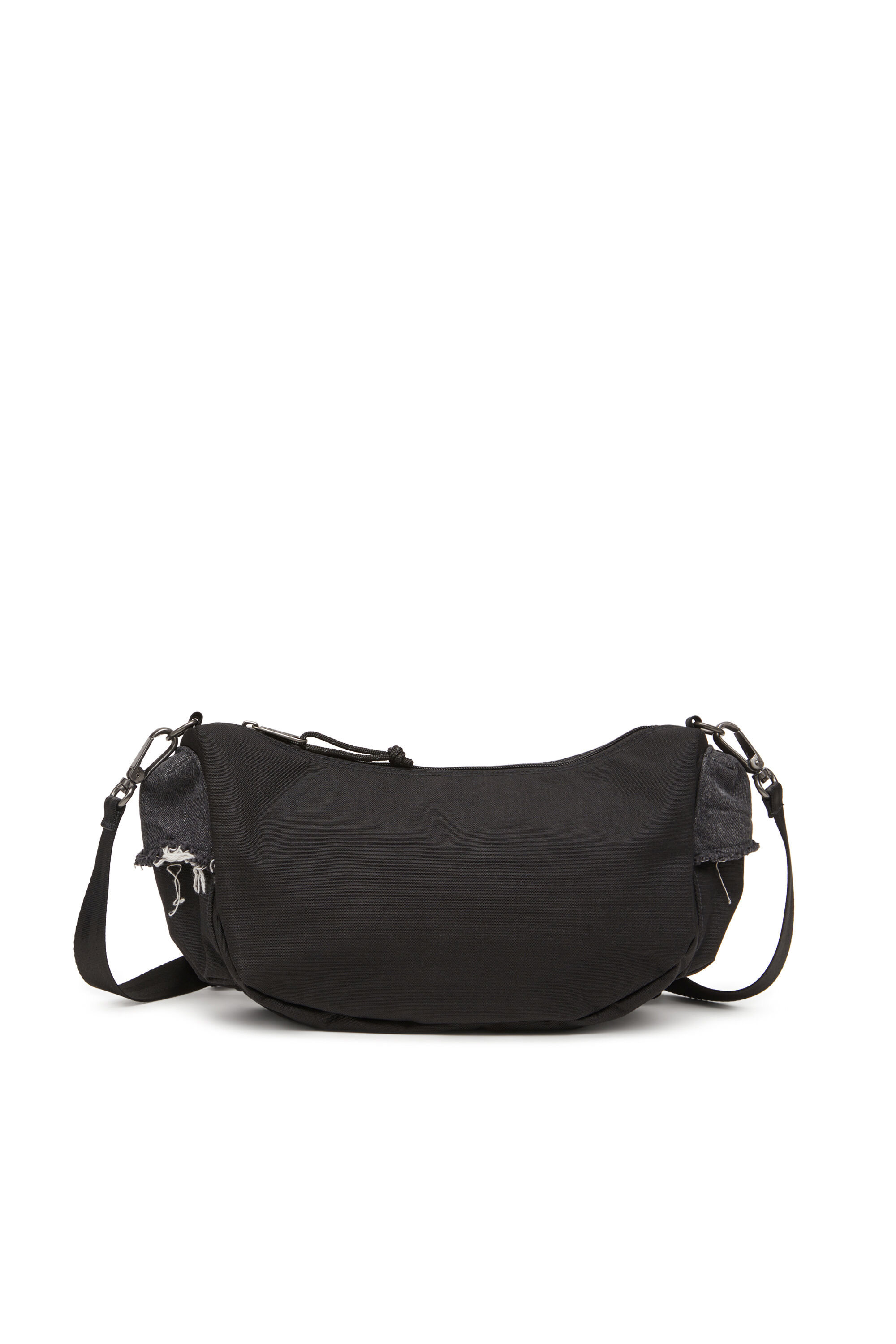 Diesel - DIESEL SHOULDER BAG, Unisex Schultertasche aus Destroyed-Denim und CORDURA® in Schwarz - 2