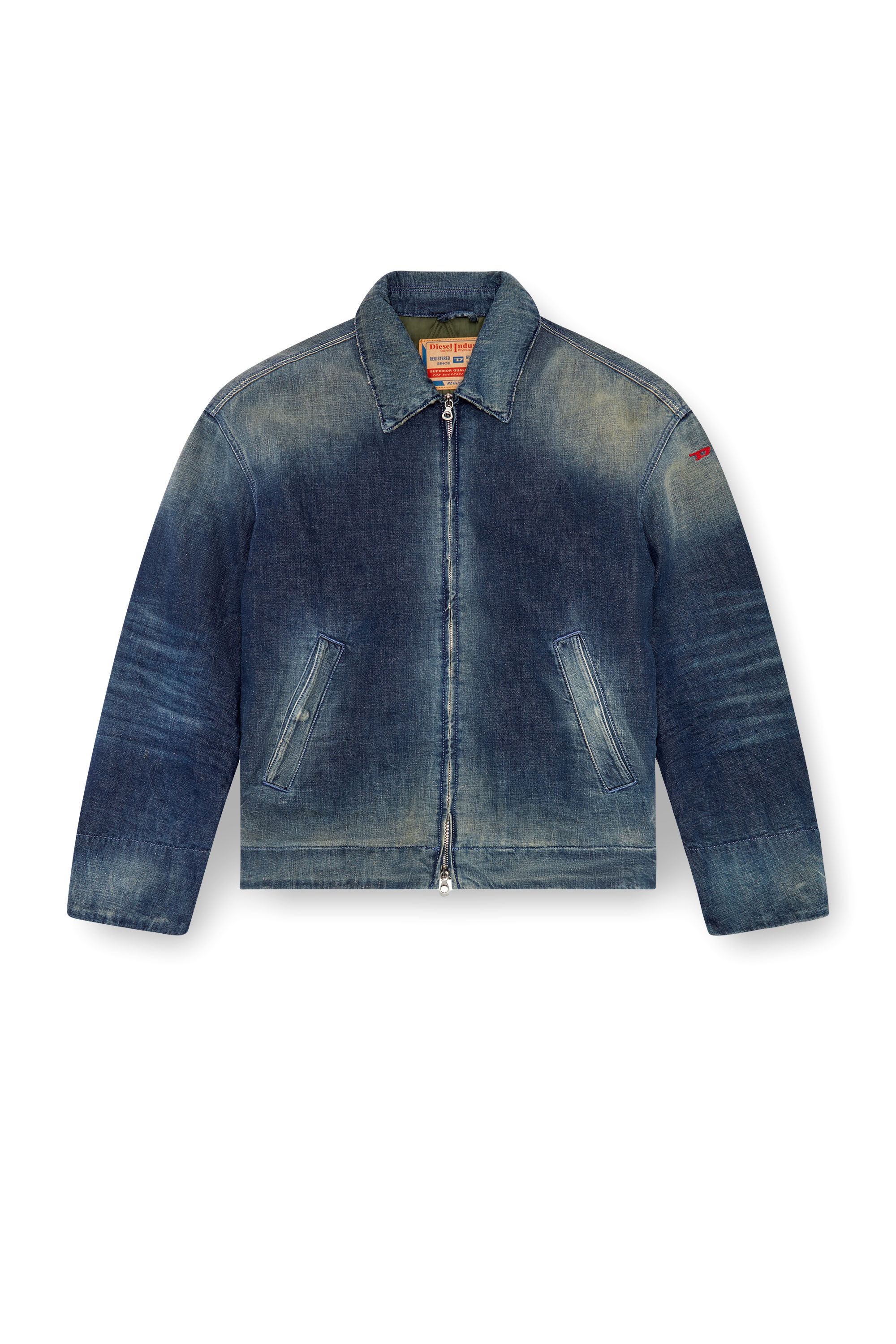Diesel - D-STACK, Herren Gefütterte Jacke aus Denim im Utility-Stil in Dunkelblau - 2