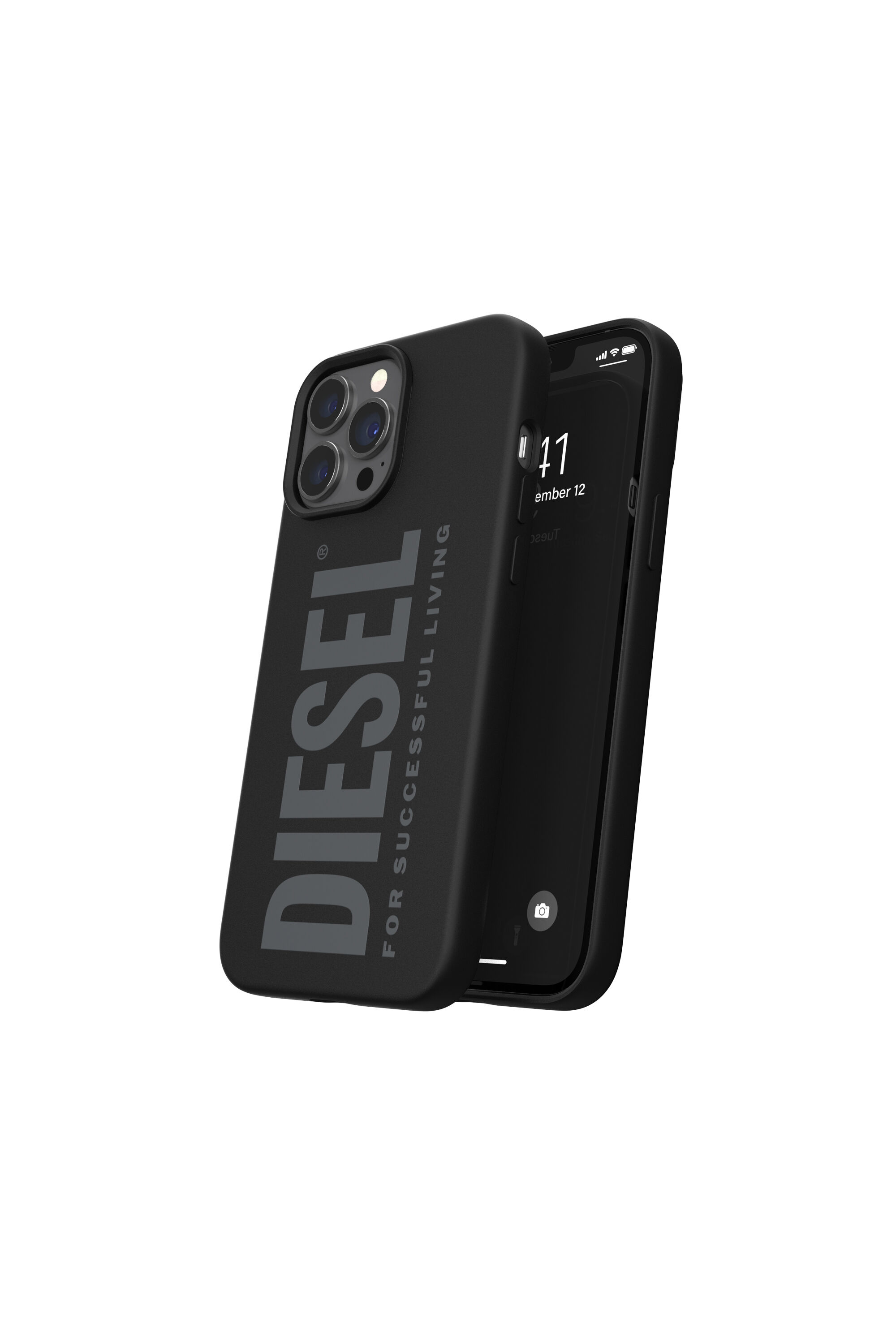 Diesel - 47164 SILICONE CASE, Unisex Silikon Case für iPhone 13 Pro Max in Schwarz - 3