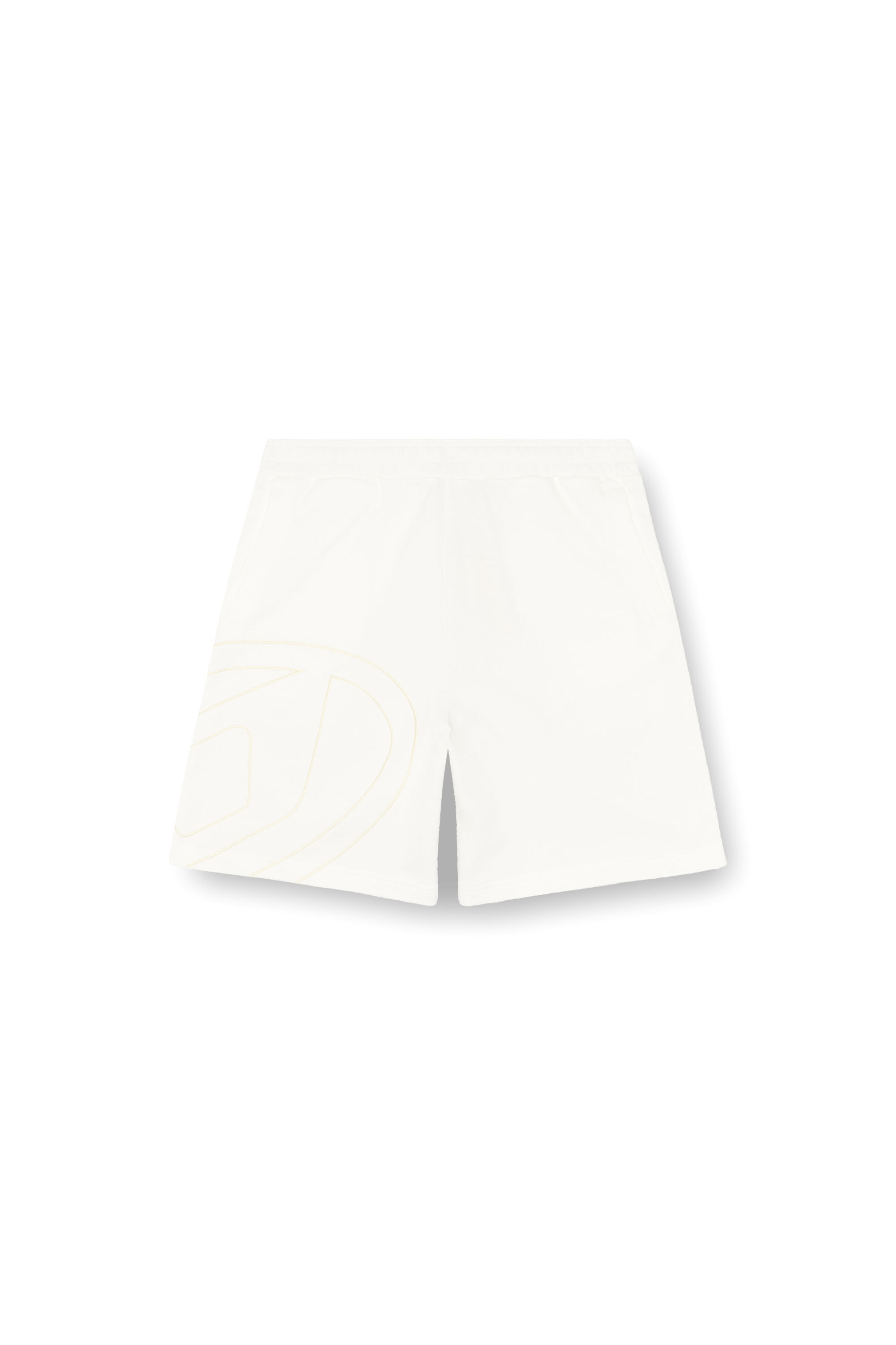 Diesel - P-CROW-MEGOVAL, Herren Sweatshorts mit Maxi-D-Logo in Weiß - 2