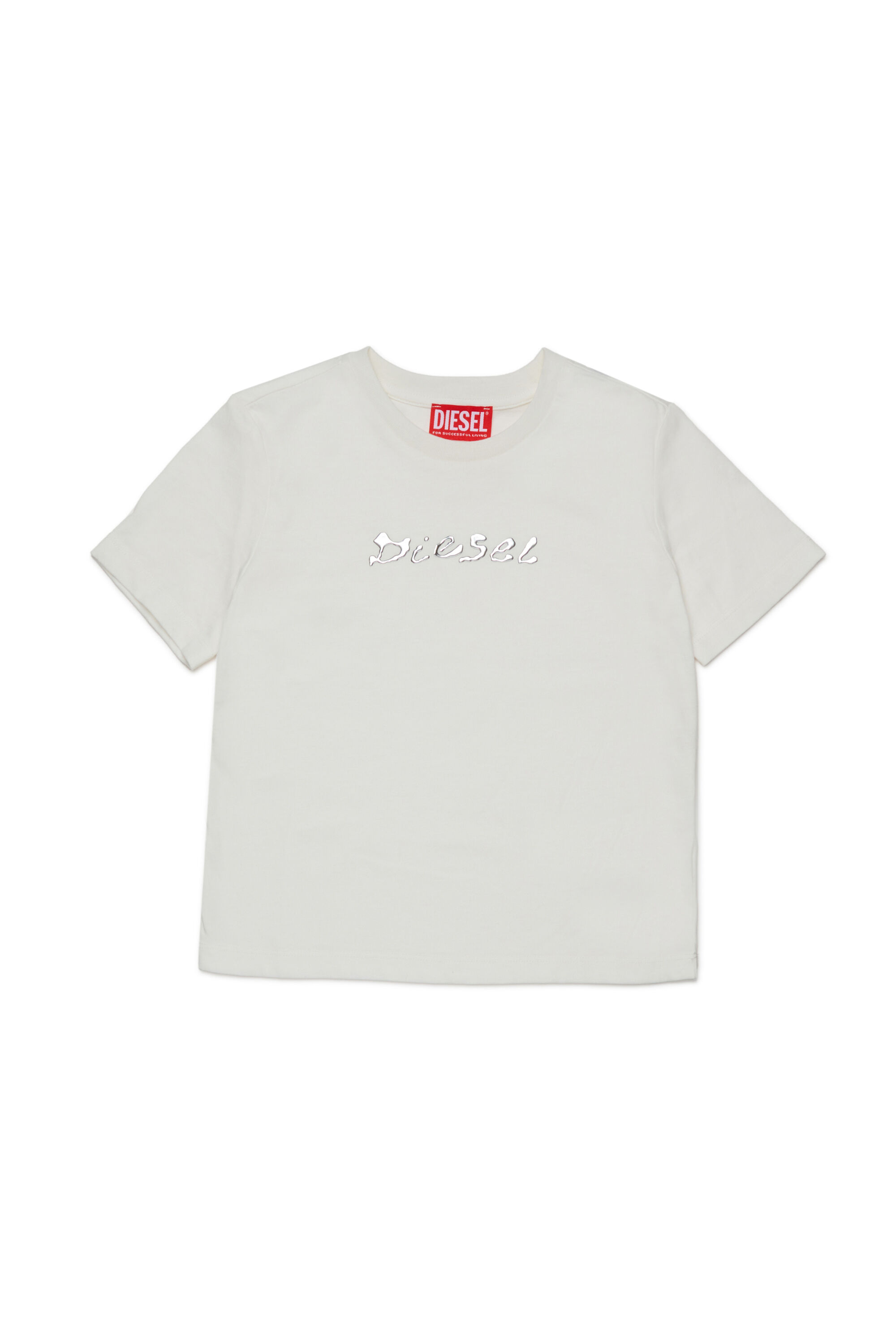 Diesel - TRISTANA, Damen Baumwoll-T-Shirt mit Logo auf der Vorderseite in Weiß - 1