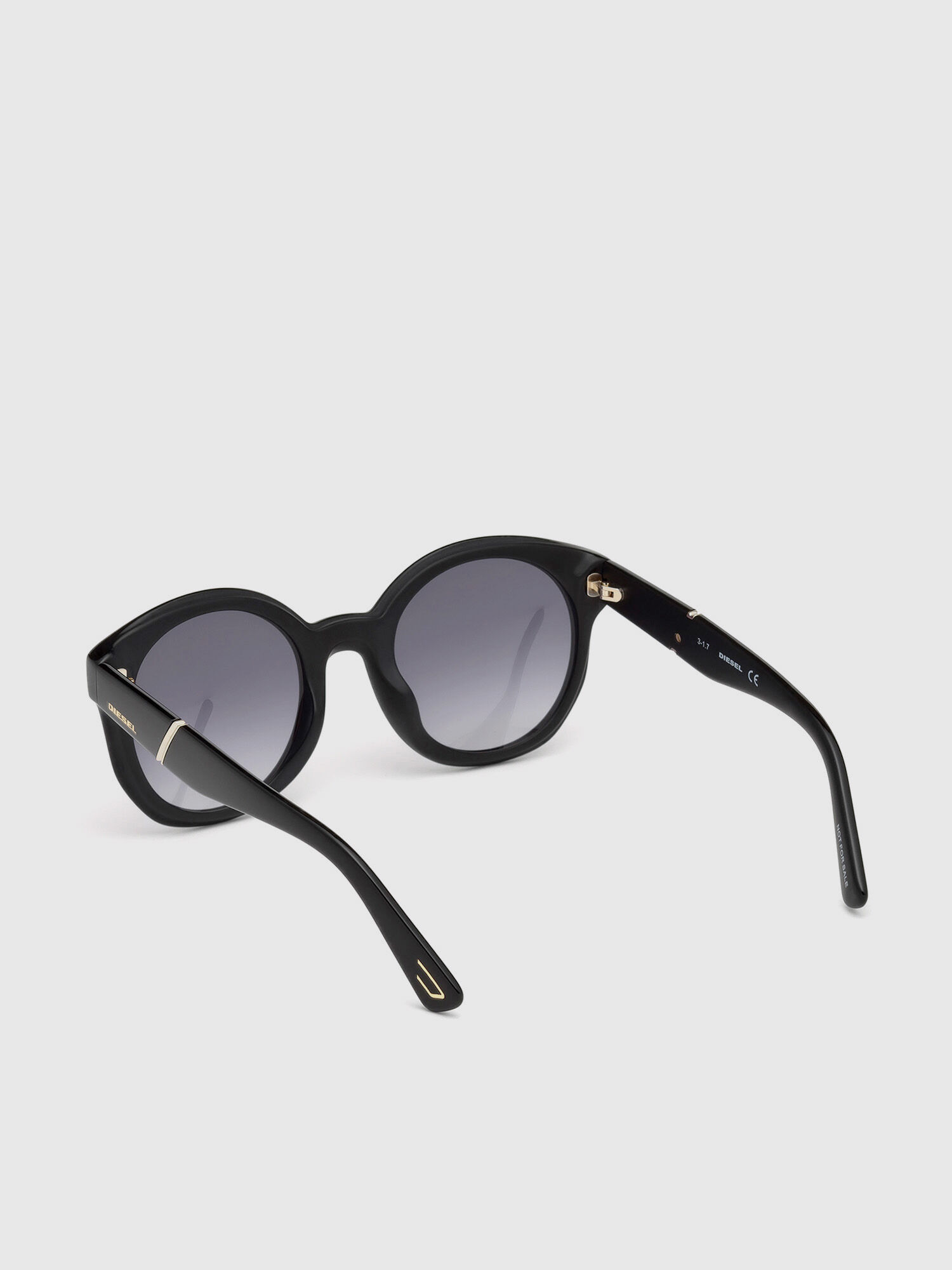 Diesel - DL0252, Damen Sonnenbrille aus Acetat mit großen, runden Gläsern in Schwarz - 2
