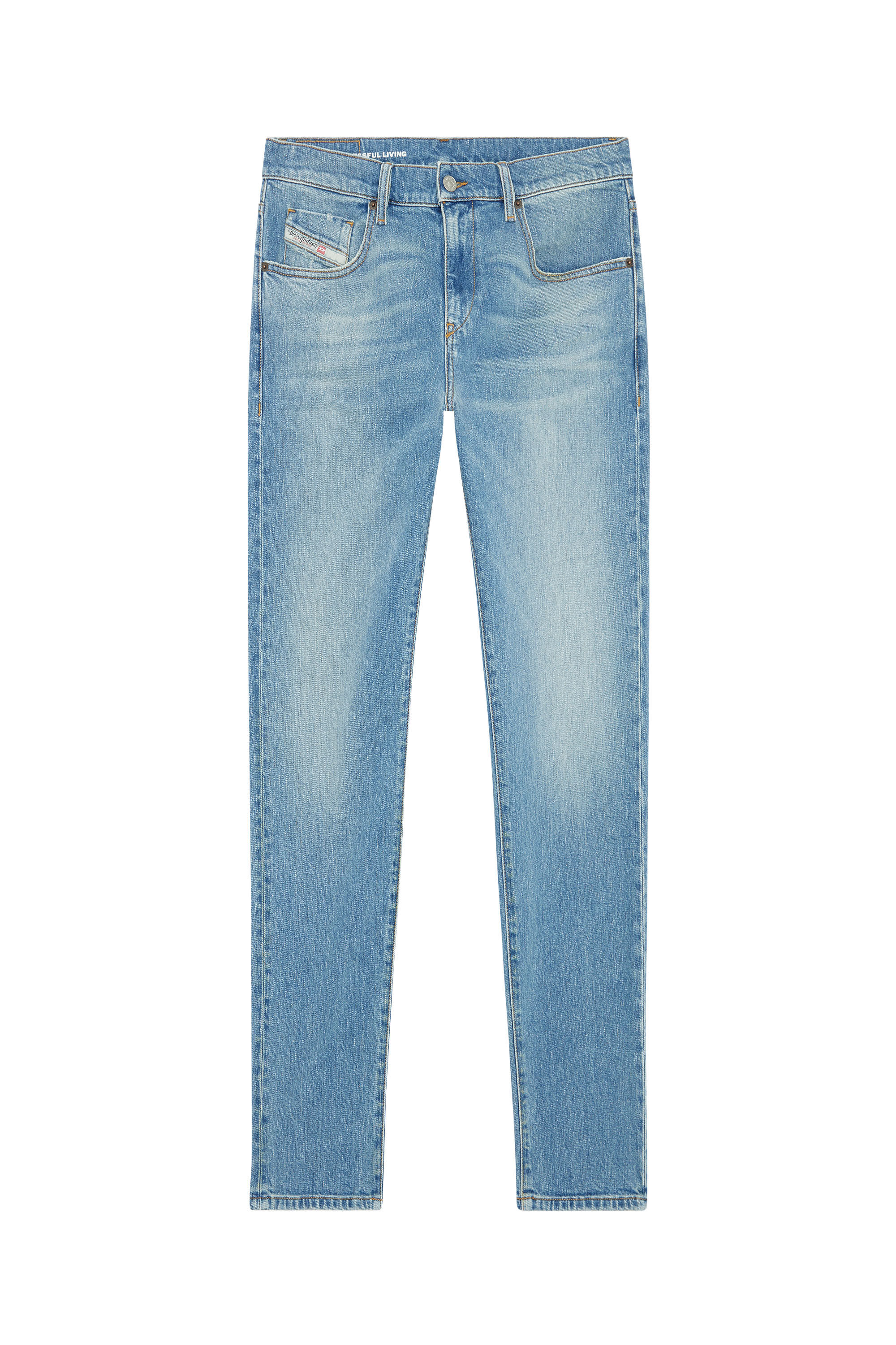 Diesel - 2019 D-Strukt 007L3 Slim Jeans, Hellblau - Image 2