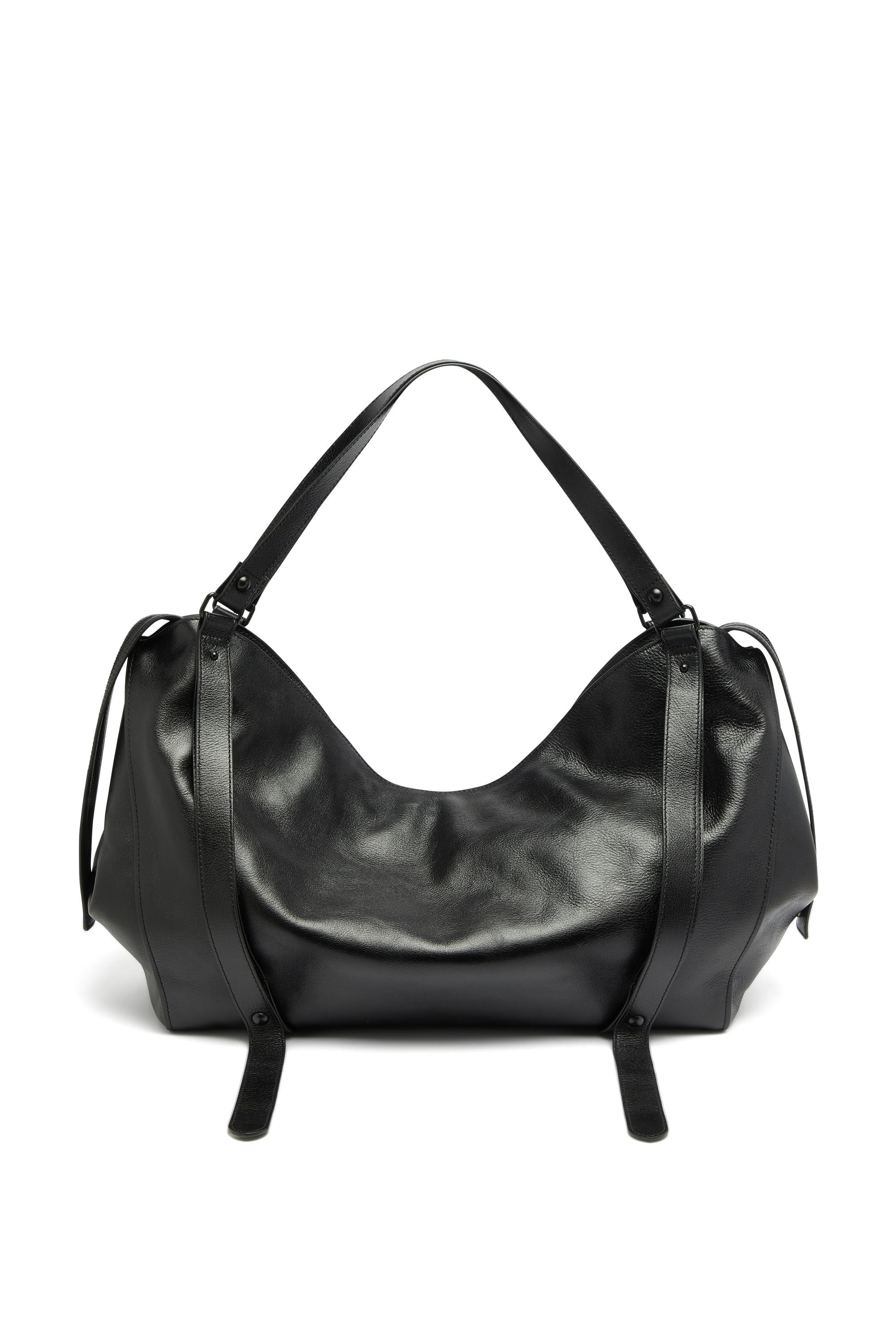 Diesel - D-ONE DUFFLE 48H, Unisex D-One-Duffle-bag aus Leder in Schwarz - 3