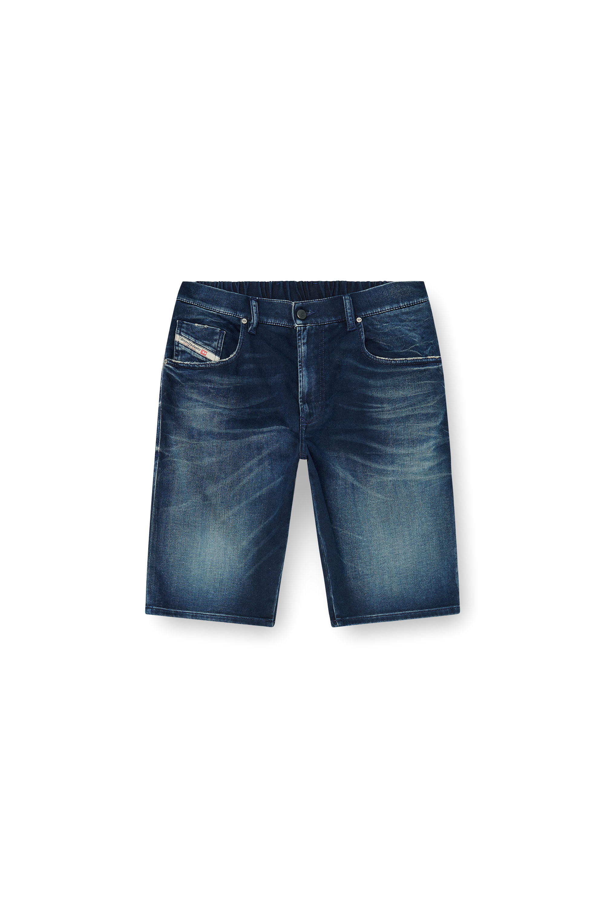 Diesel - 2033 D-KROOLEY-SHORT-BW JOGG, Herren Chino shorts aus shaded JoggJeans in Dunkelblau - 2