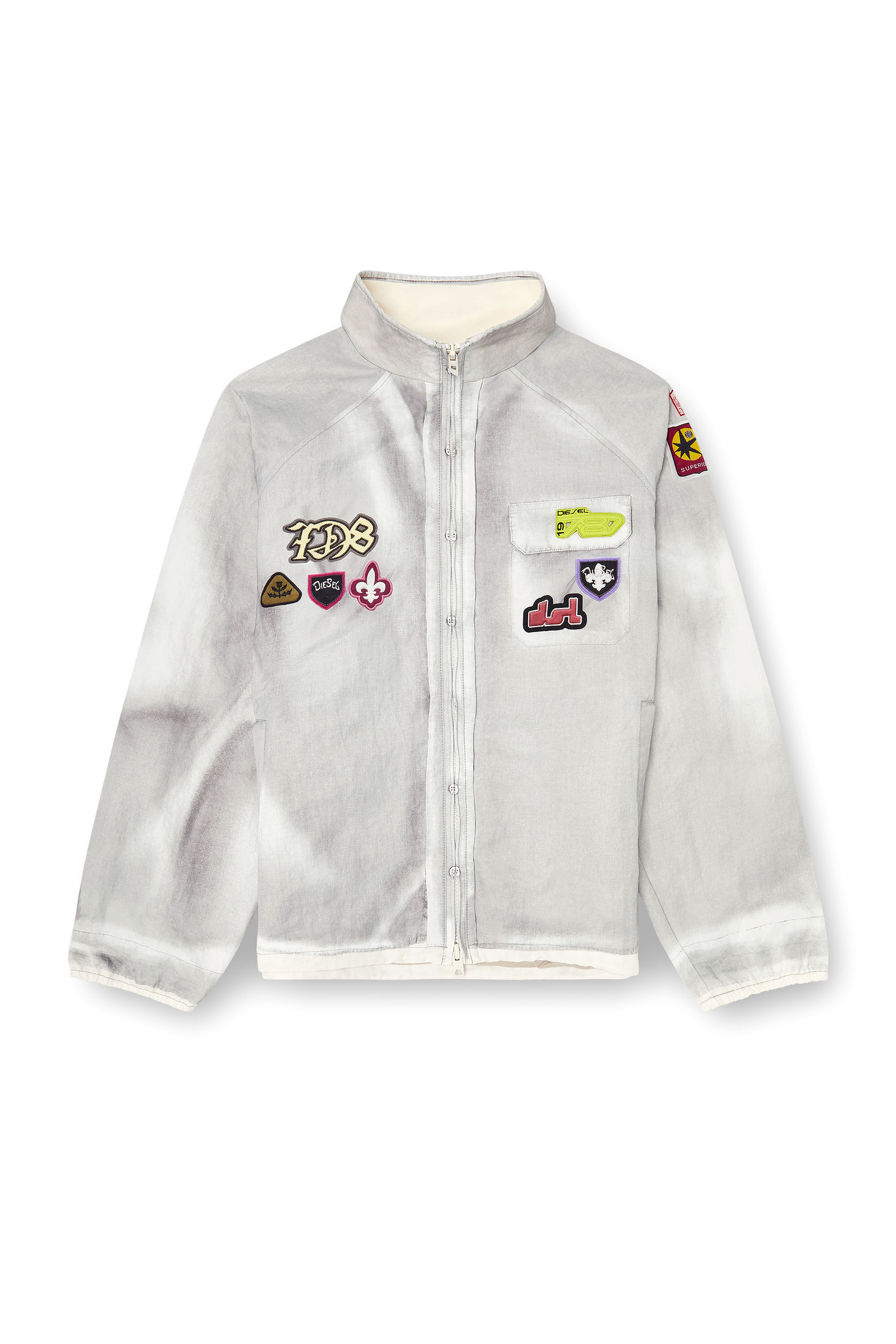 Diesel - J-PATCH, Herren Windbreaker mit trompe-l&rsquo;oeil patches in null - 2