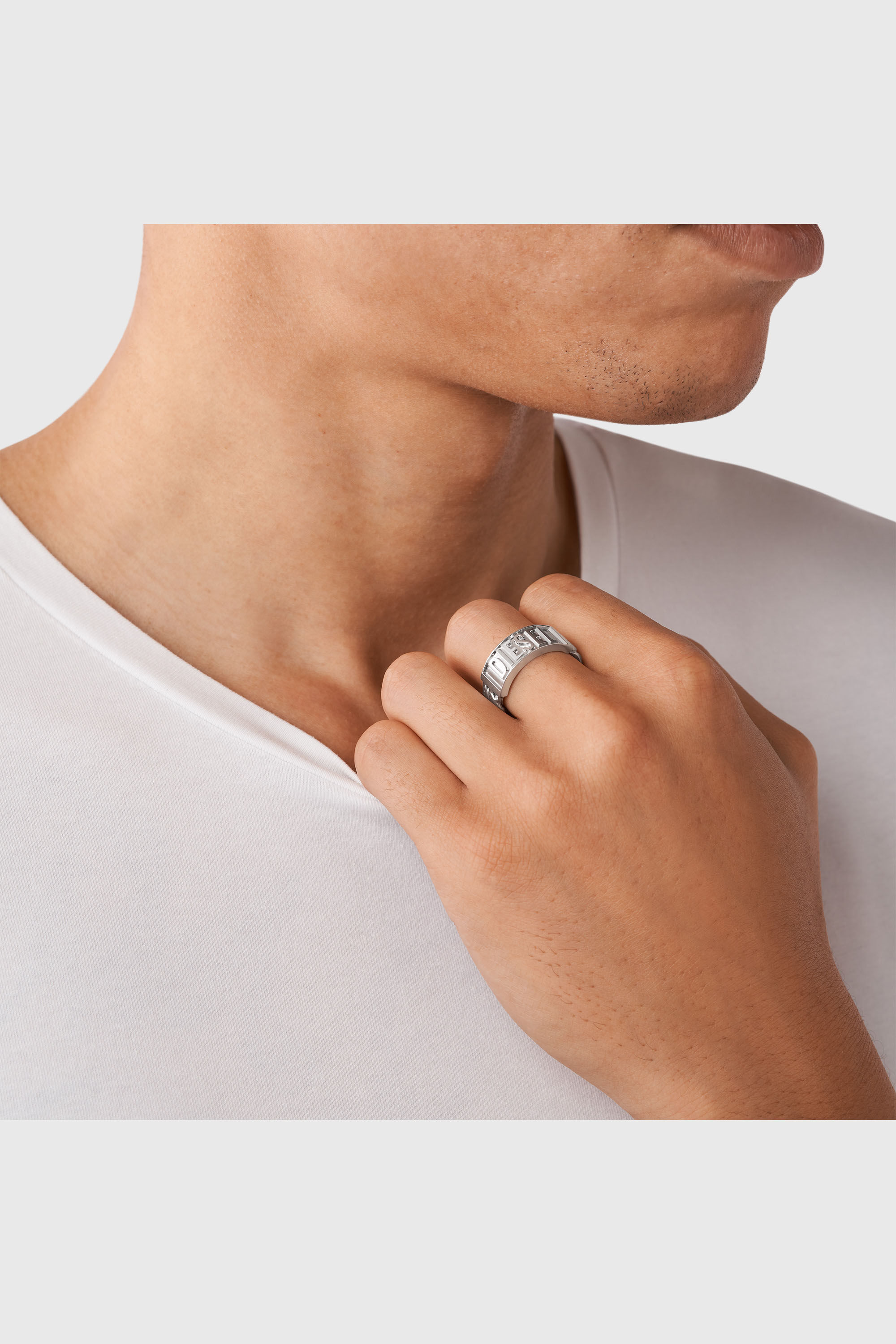 Diesel - DX1347, Herren Edelstahlring in Silber - 3