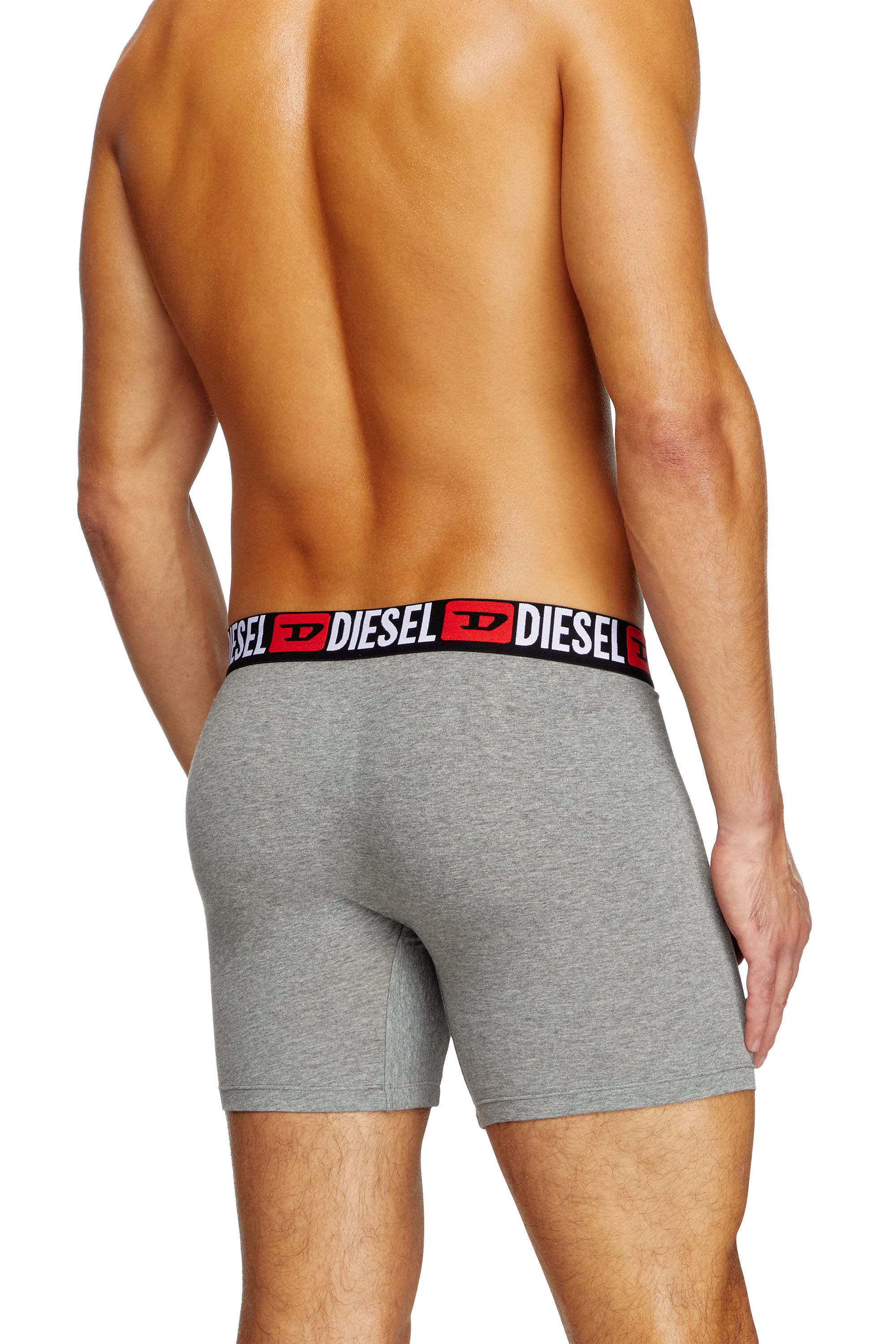 Diesel - MAX-D-CORE-3PACK, Herren Retropants im Dreierpack aus Baumwollstretch in Grau/Rot - 4