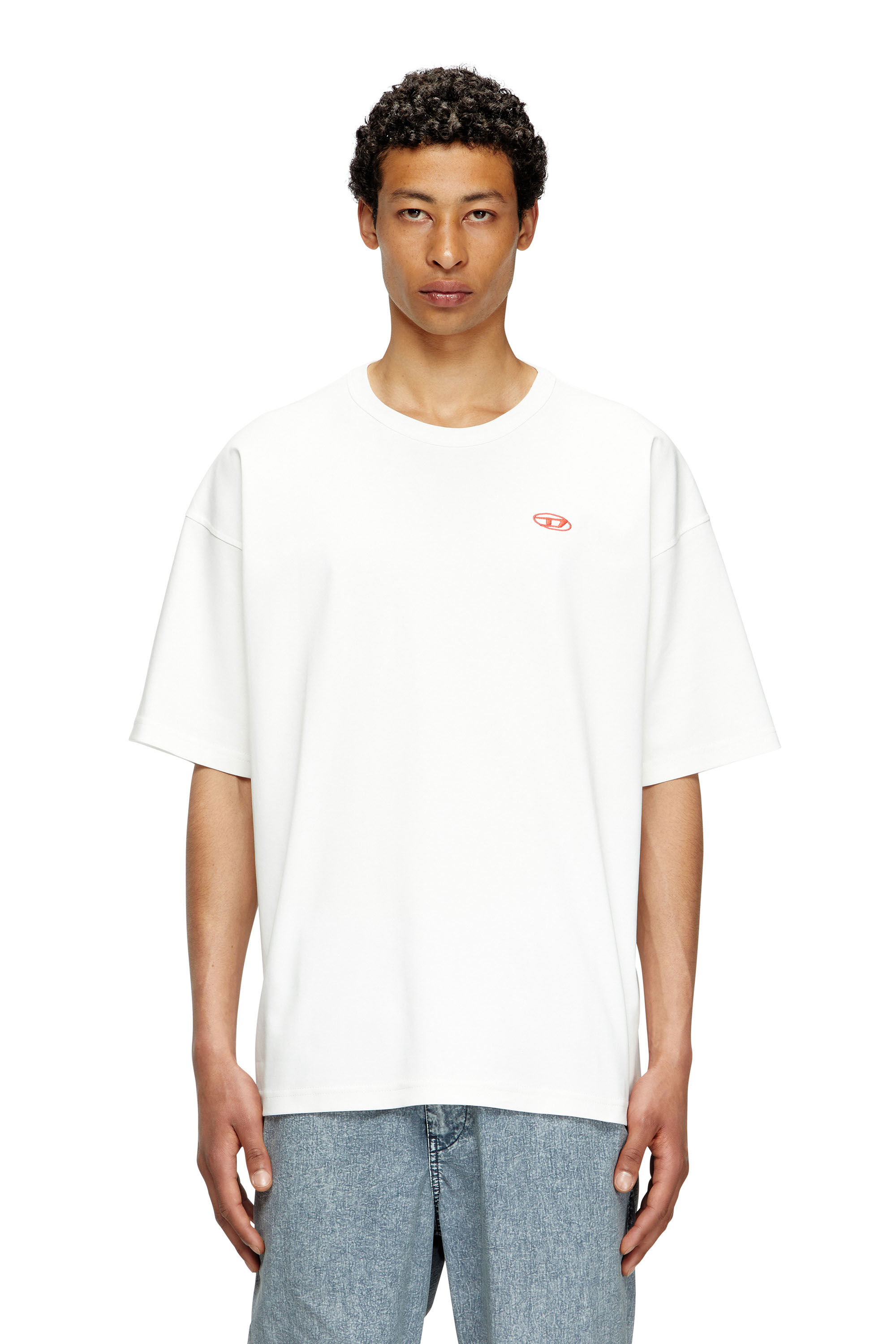 Diesel - T-BOXT-T6, Herren T-Shirt mit rotem Oval D in Weiß - 3