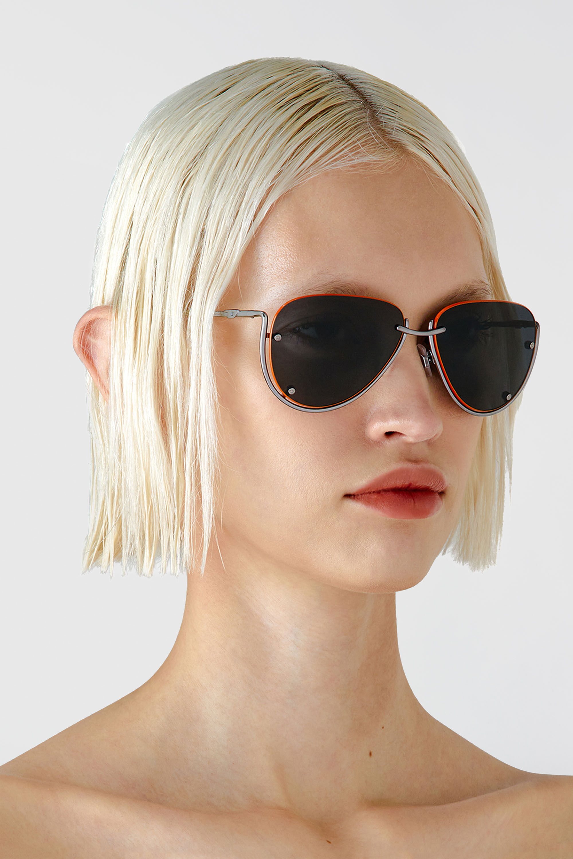 Diesel - 0DL1003, Unisex Brille in Pilotenform in Schwarz/Orange - 6
