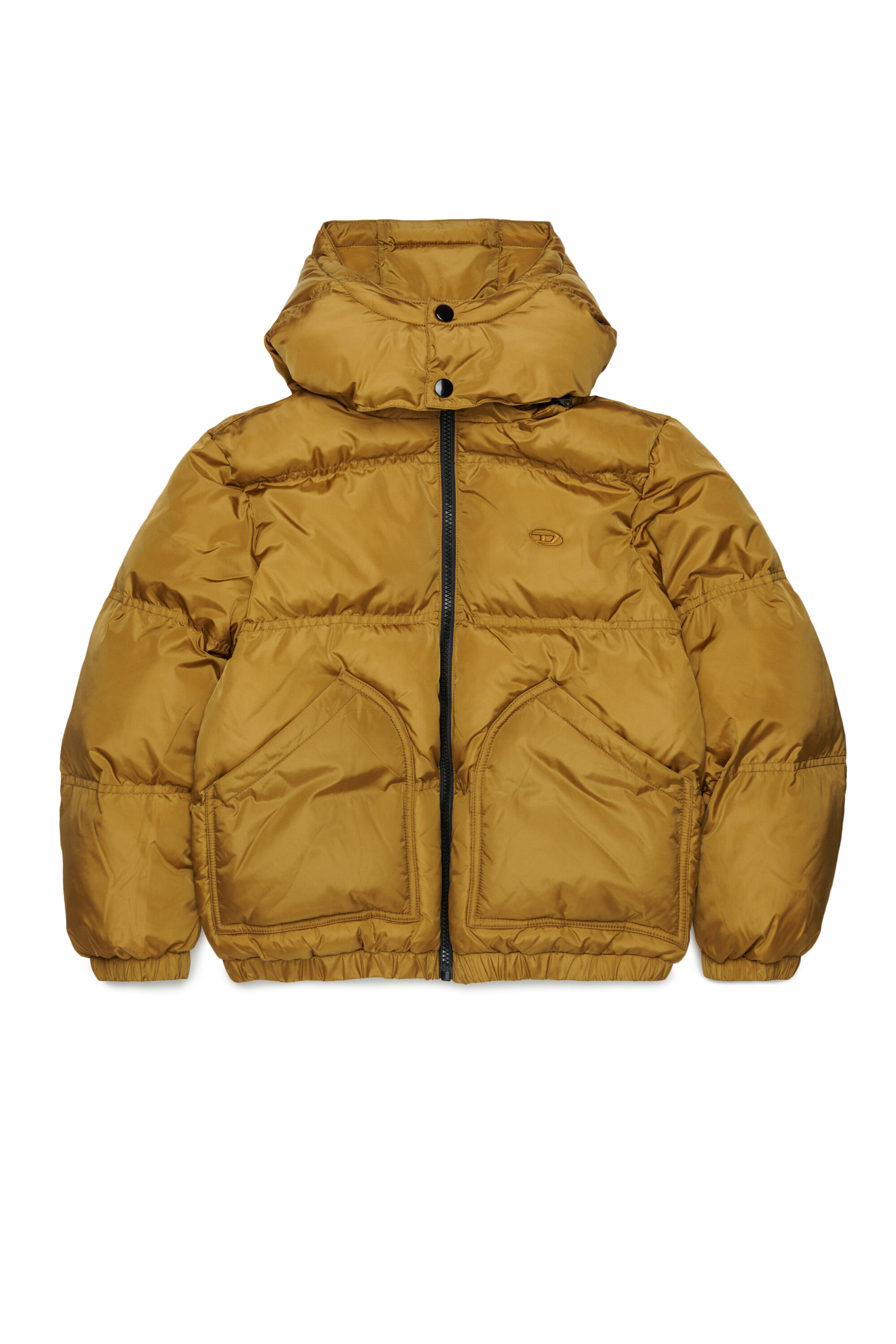 Diesel - JRIVON, Unisex Steppjacke mit Kapuze und oversized Taschen in Braun - 1