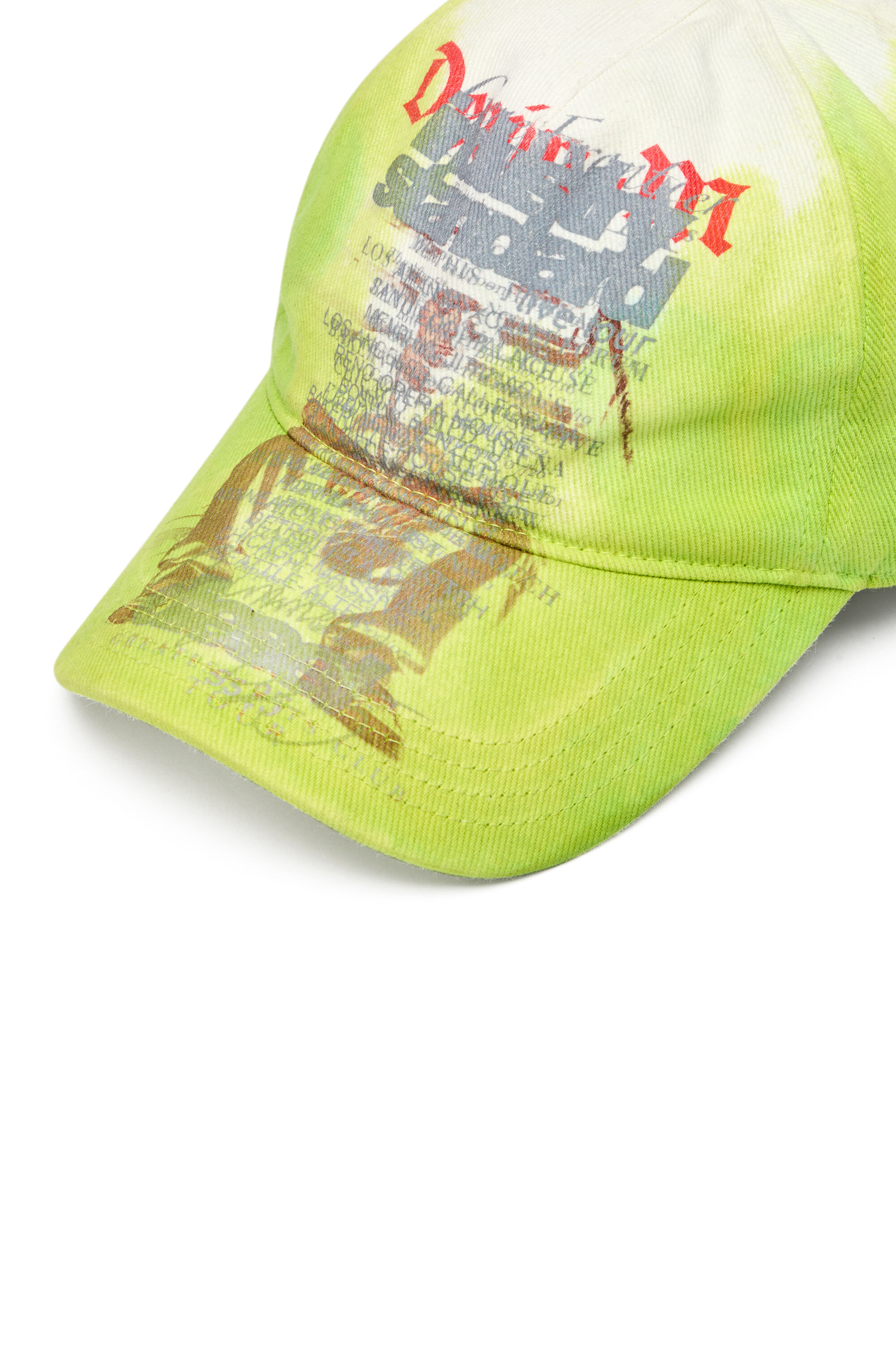 Diesel - C-HRIS, Herren Basecap mit Bandana-Prints in Neongrün - 3
