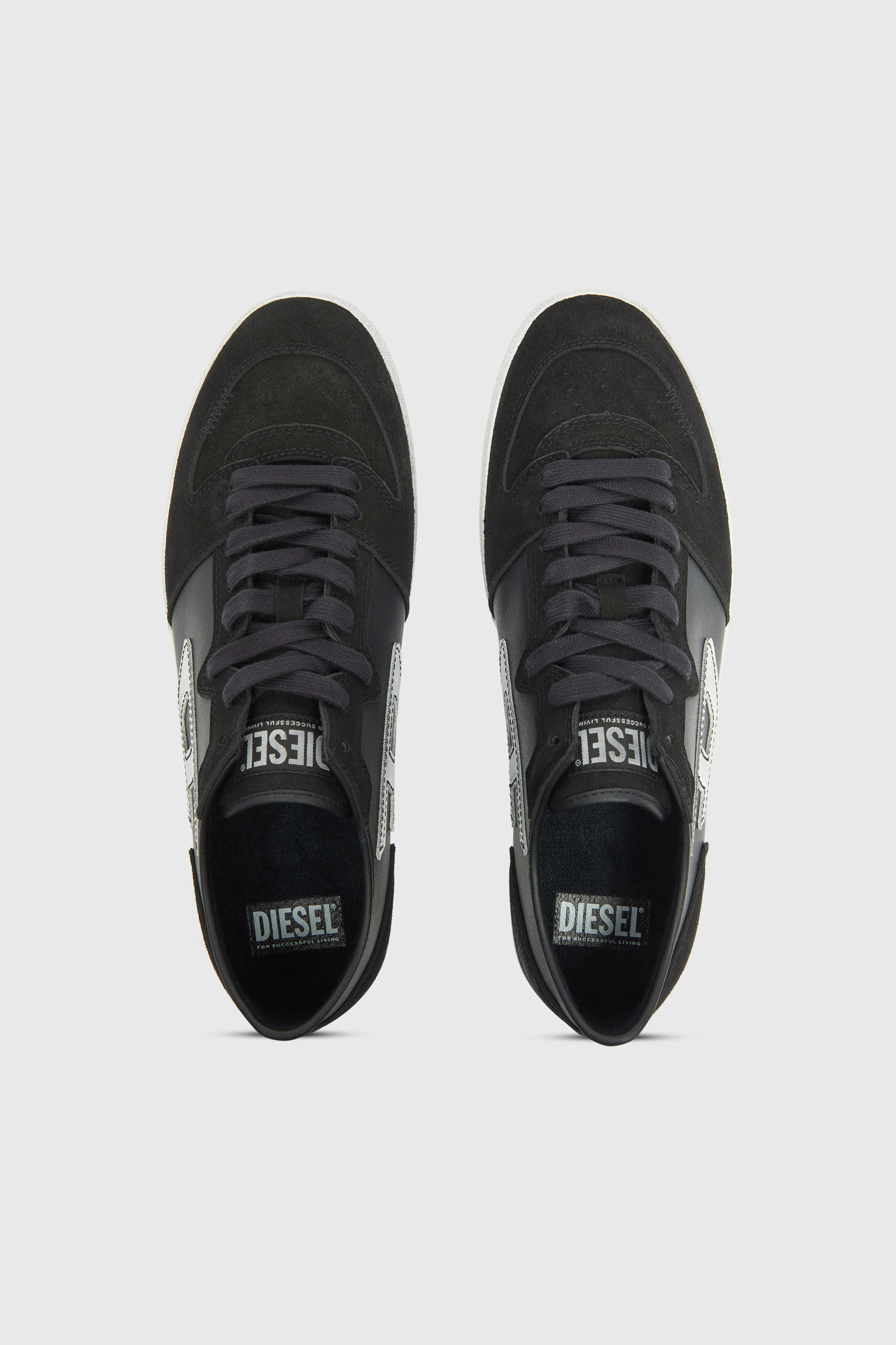 Diesel - S-LEROJI D-2 LOW, Herren S-Leroji-Panelled Sneakers mit D Logo in null - 4
