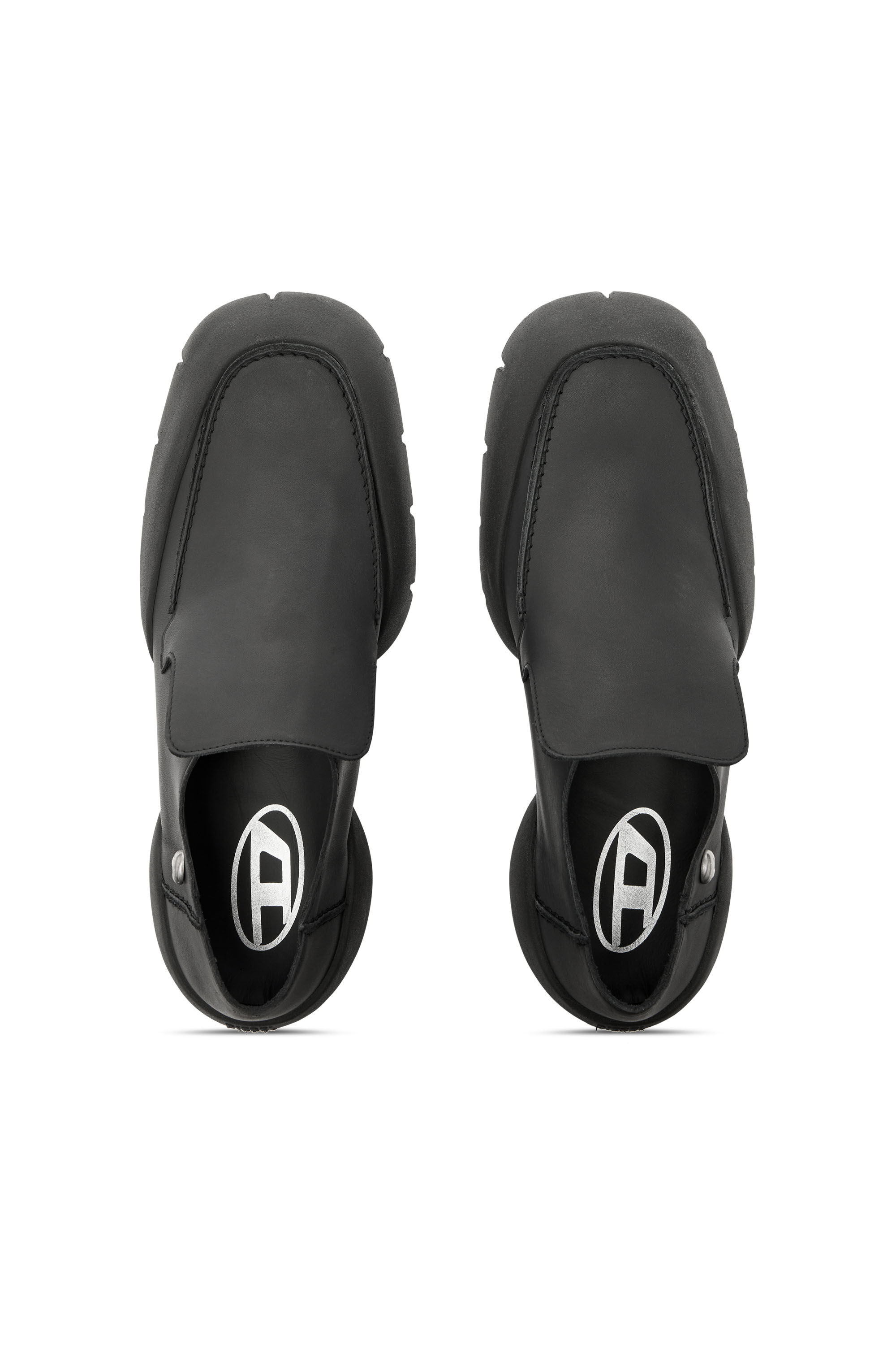 Diesel - D-MATHIEU SC, Herren D-Mathieu-Loafer aus geb&uuml;rstetem Leder mit Gummisohle in Schwarz - 5