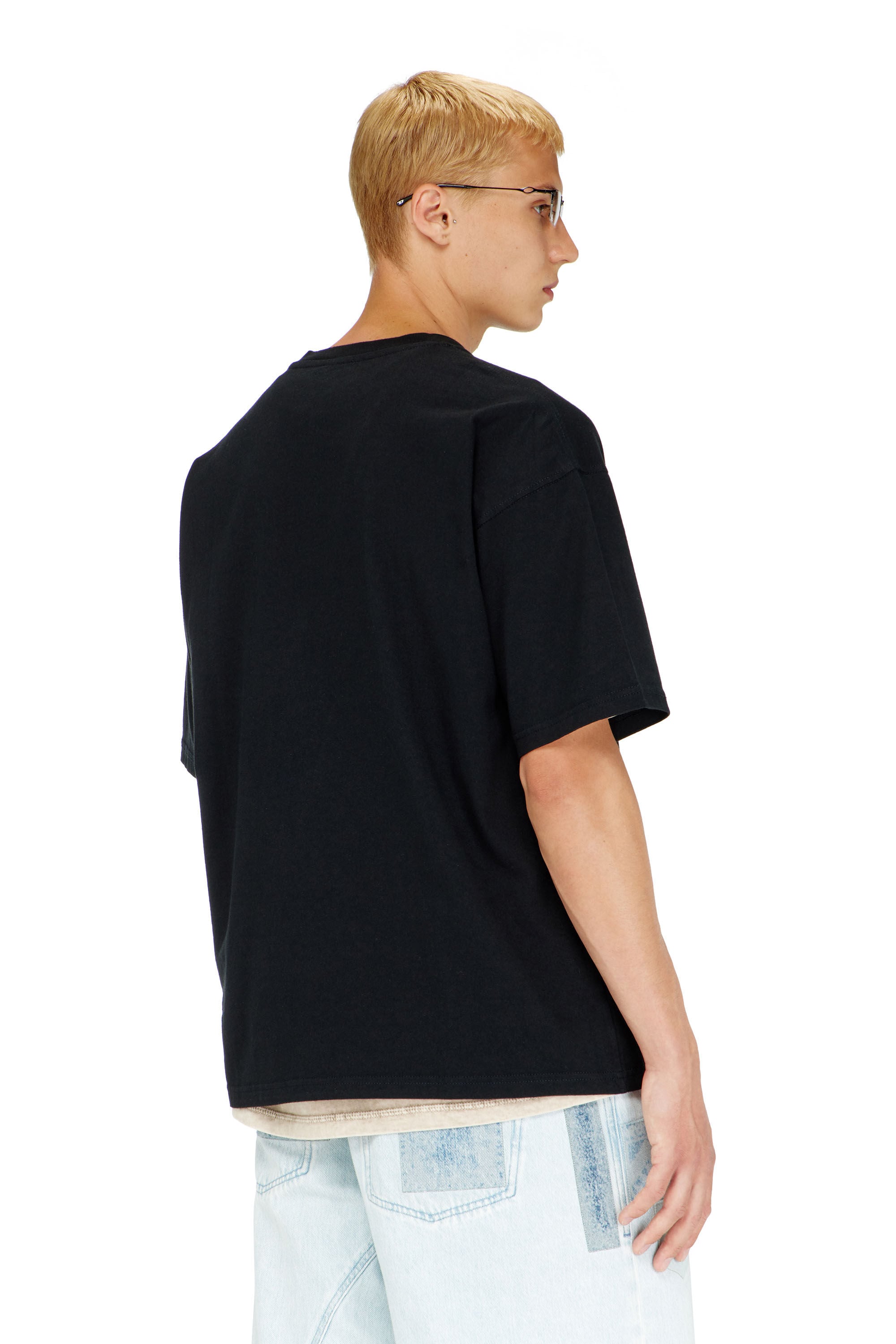 Diesel - T-BOXT-LAB, Herren T-Shirt mit Jacquard-Logo-Patch in Schwarz - 4