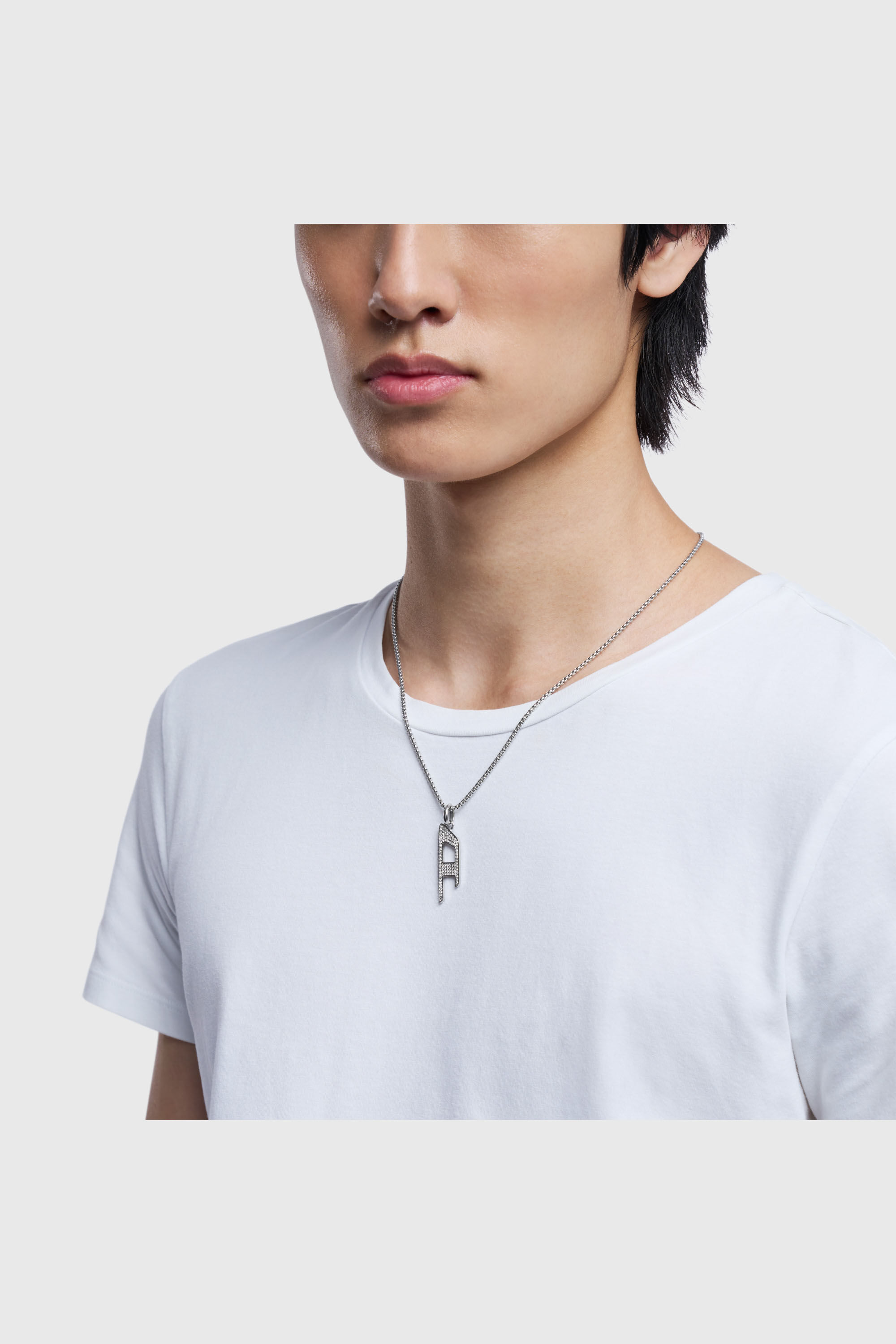 Diesel - DX1624040 JEWELLERY, Unisex Halskette mit Glitzeranh&auml;nger aus Edelstahl in Silber - 4
