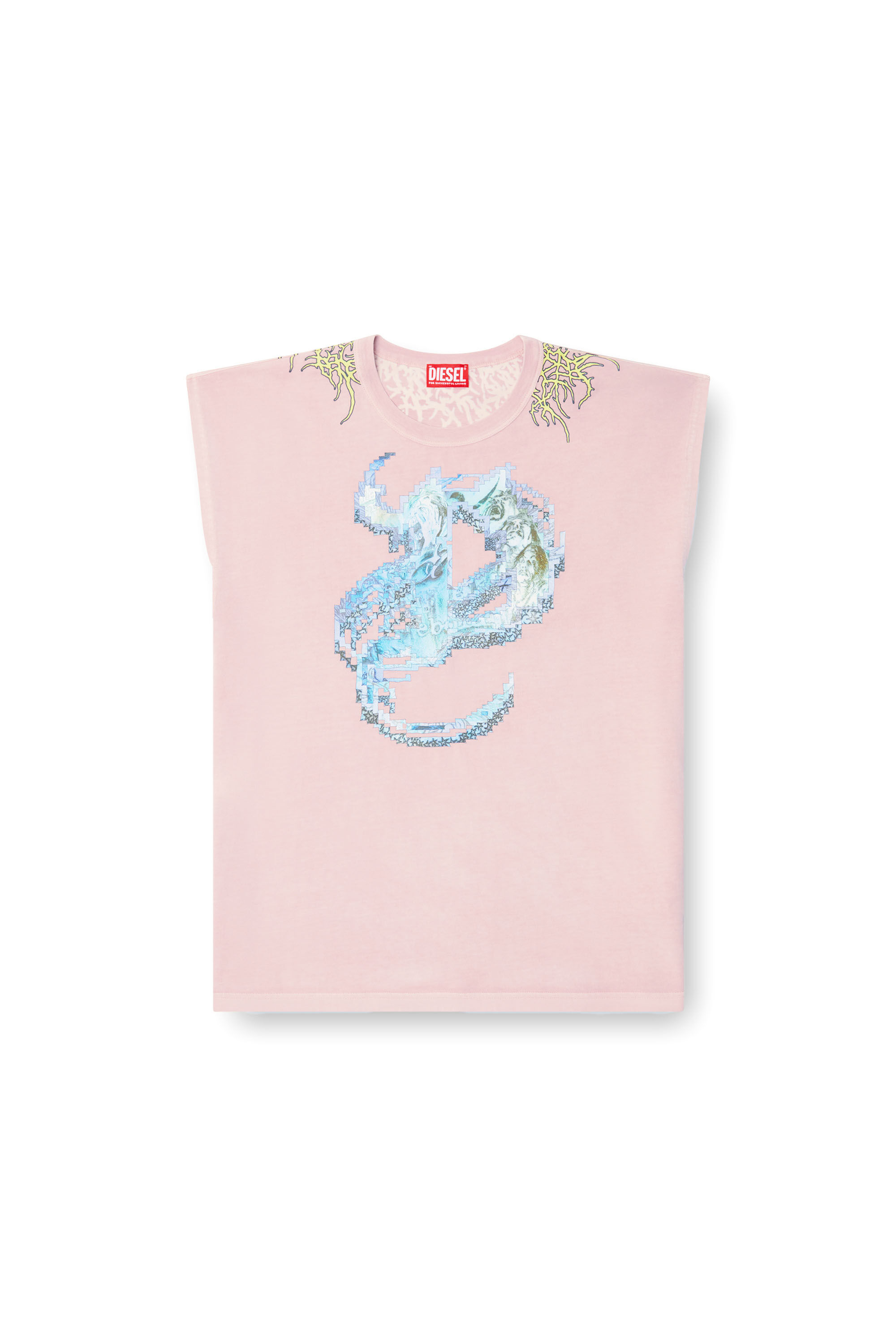 Diesel - T-BOXT-SL-R1, Herren Tanktop mit Tattoo-Grafiken in Rosa - 2