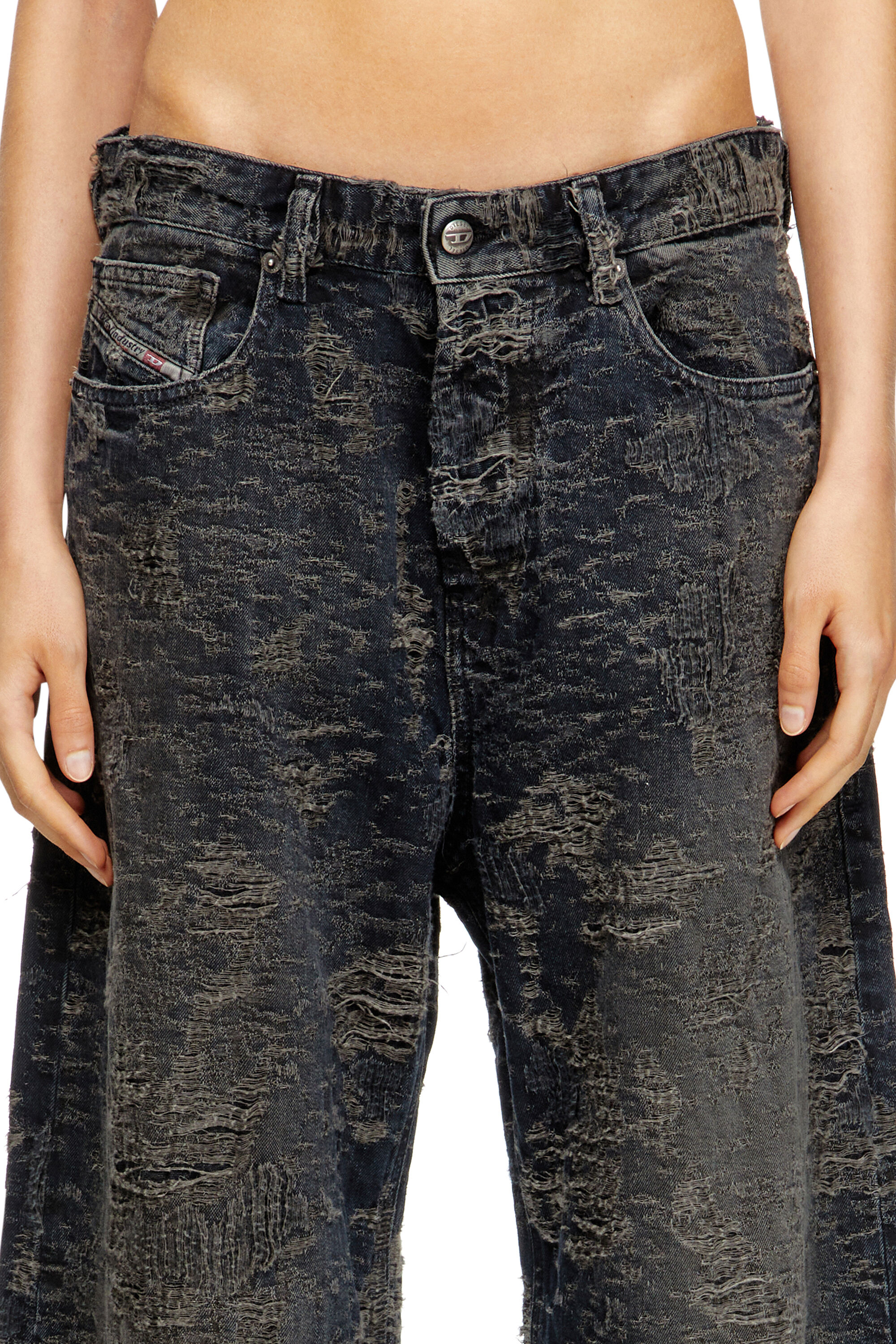 Diesel - Damen Relaxed Jeans 1996 D-Sire 007BV, Schwarz/Dunkelgrau - 5