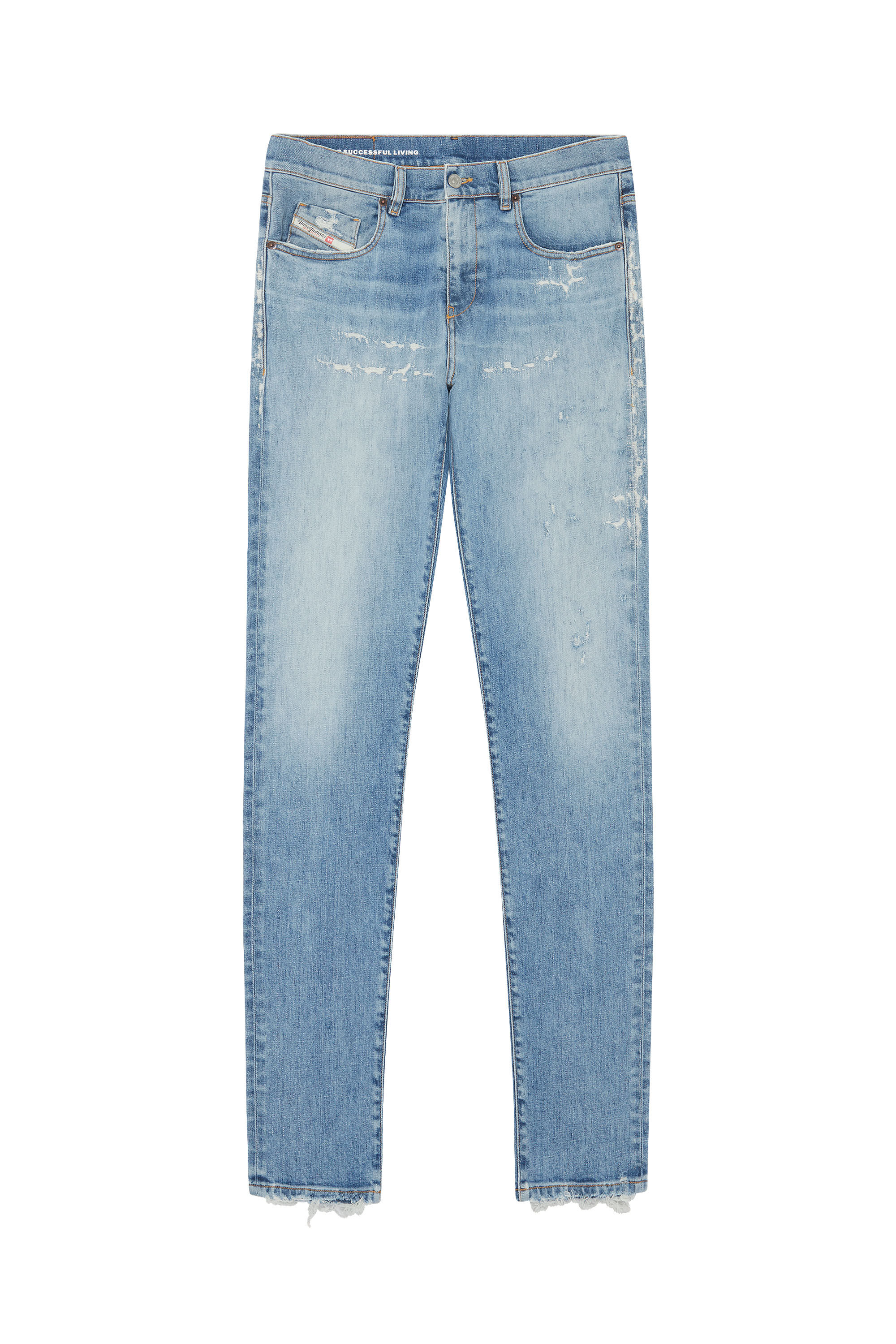 Diesel - 2019 D-Strukt 09E73 Slim Jeans, Hellblau - Image 2