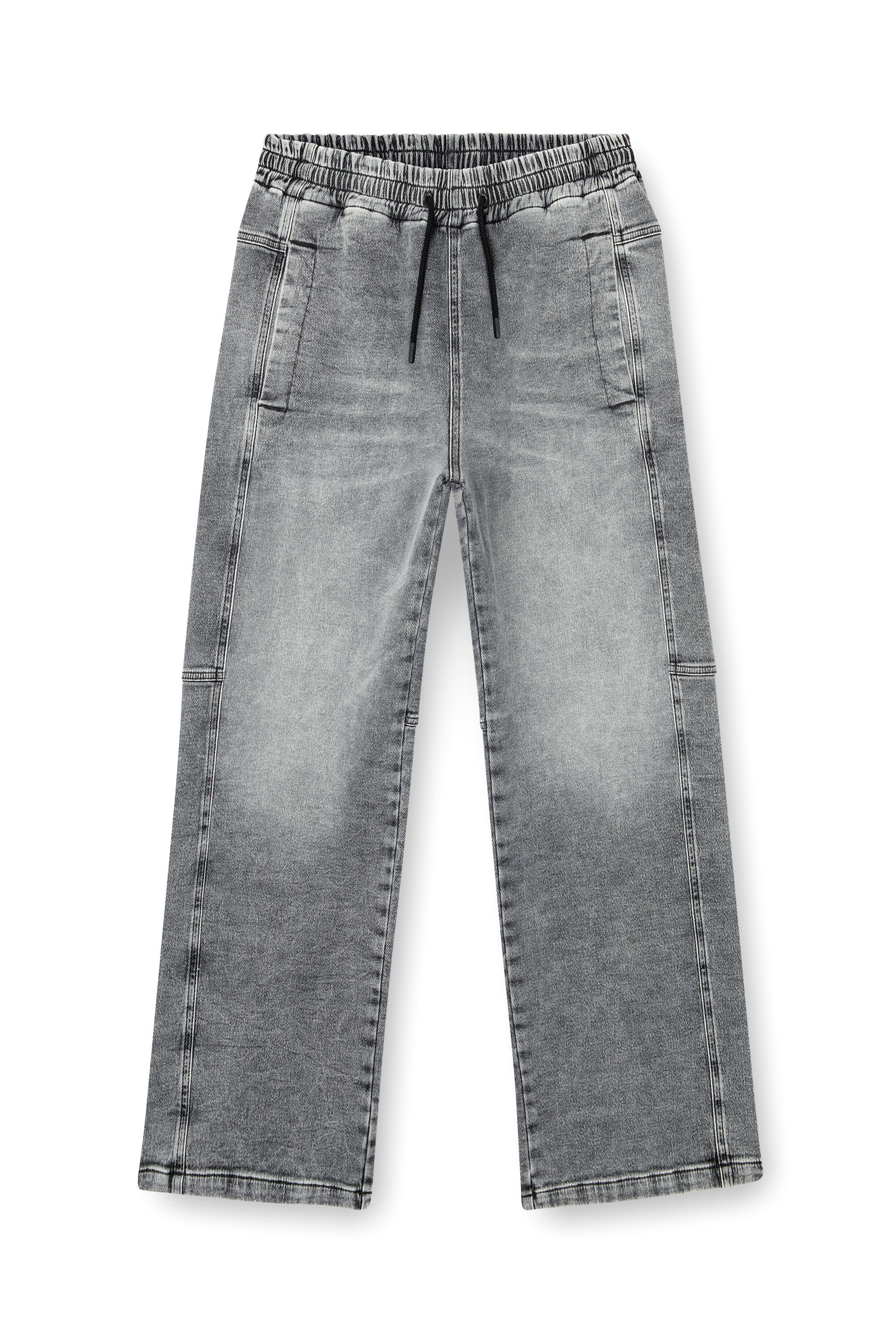 Diesel - Unisex Relaxed D-Martyans Track Denim 0BEBR, Schwarz/Dunkelgrau - 2