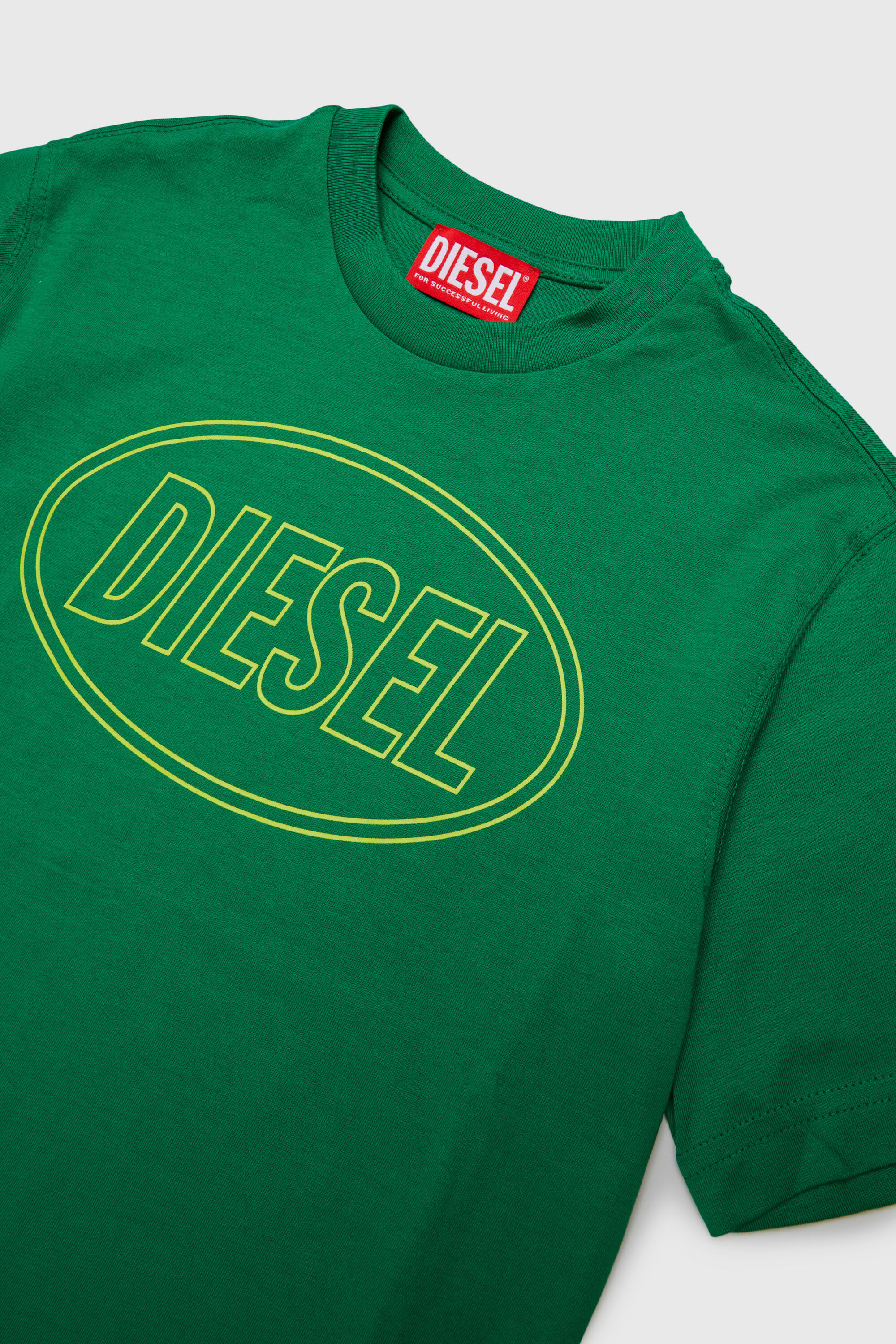 Diesel - TCIRCLE OVER, Herren Baumwoll-T-Shirt mit Diesel-Print in Gr&uuml;n - 3