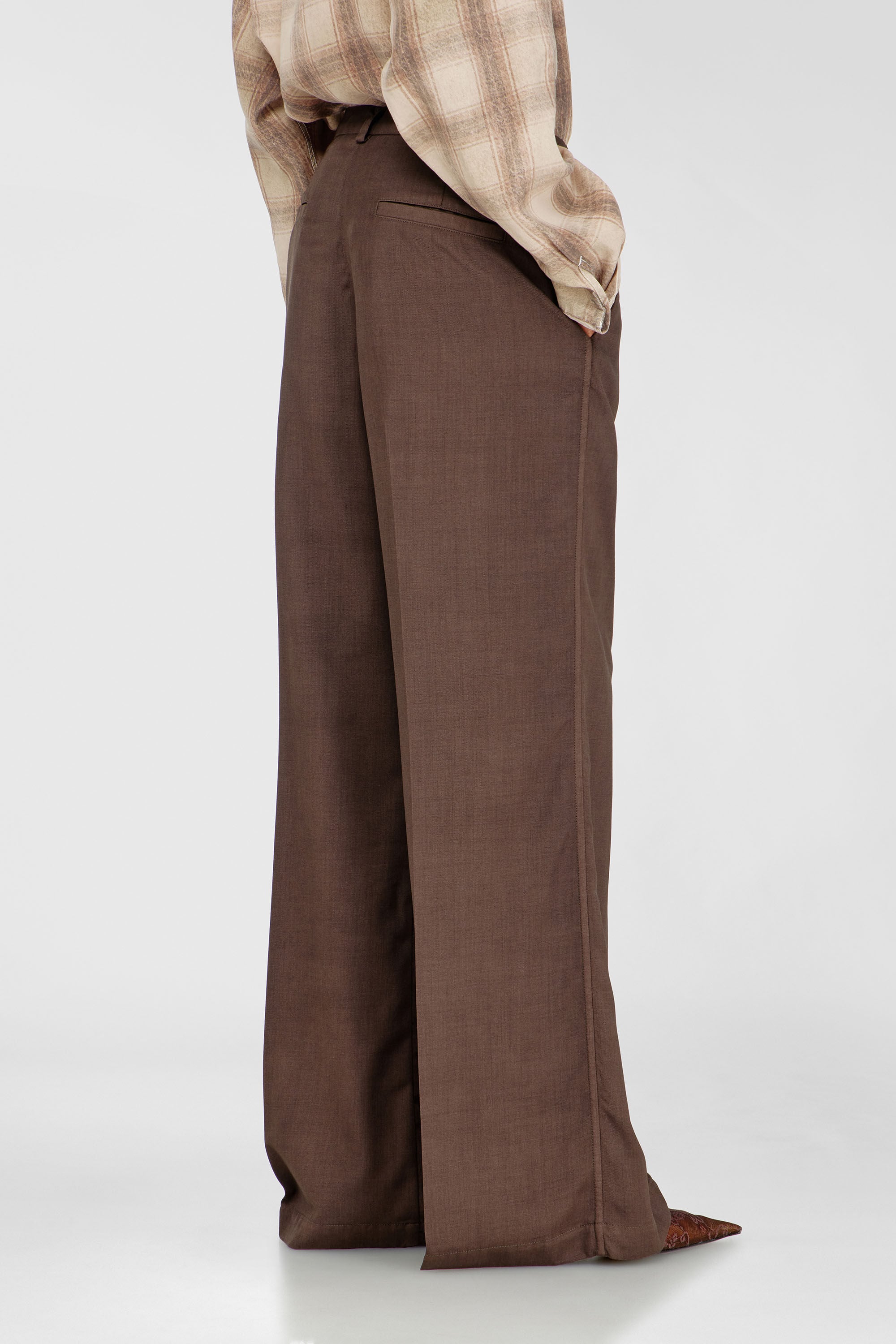 Diesel - P-ARIDE, Damen Weit geschnittene Hose aus stretch wool in null - 4