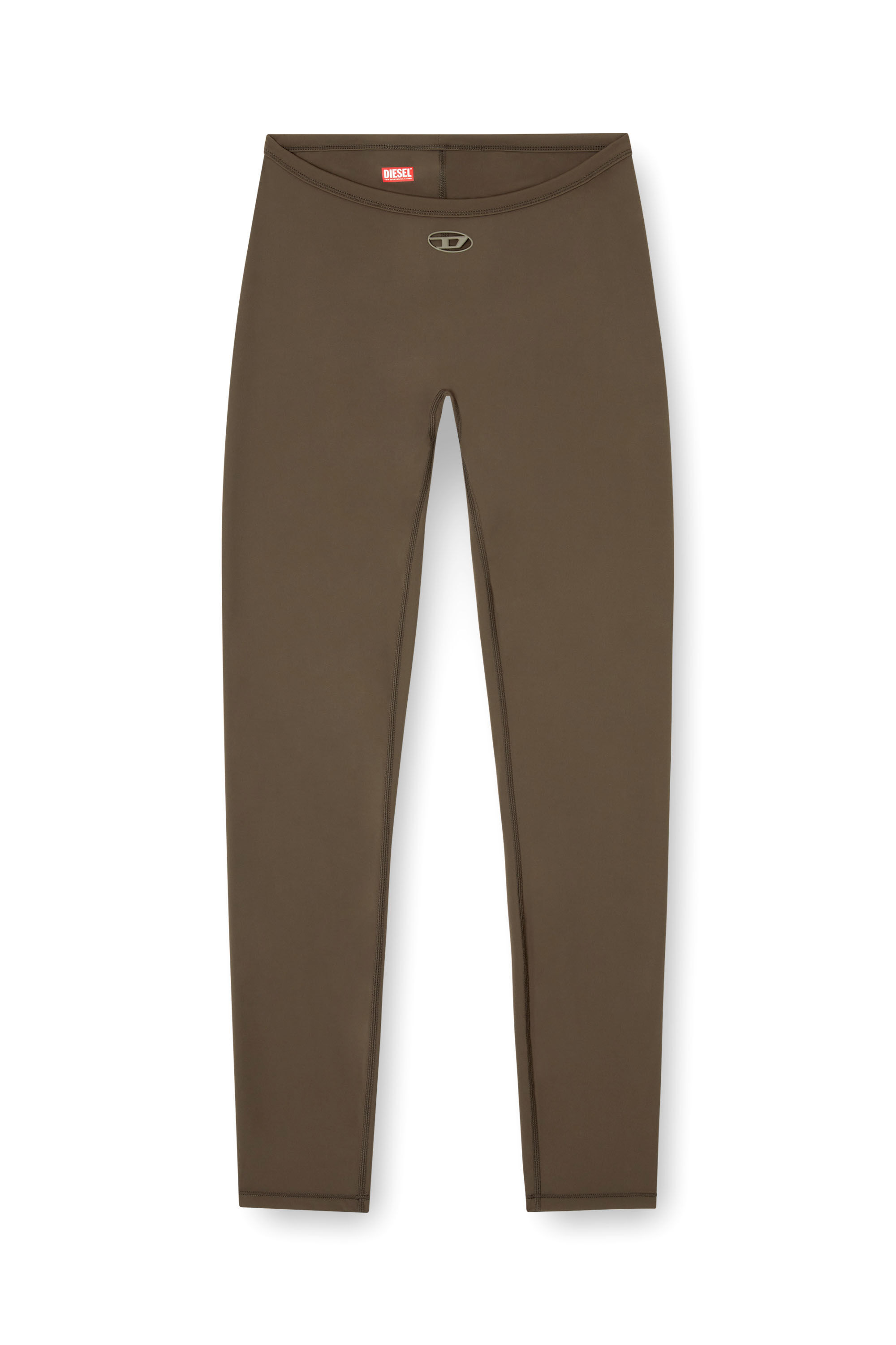 Diesel - MINA-UTLT, Damen Leggings aus Stretch-Nylon in Braun - 2
