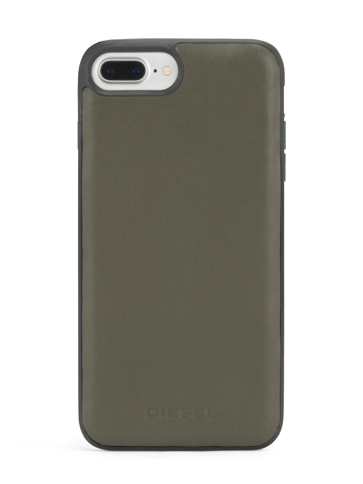 Diesel - OLIVE GREEN LEATHER IPHONE X CASE, Unisex Schutzhülle aus olivgrünem Leder, iPhone X in Olivgrün - 4