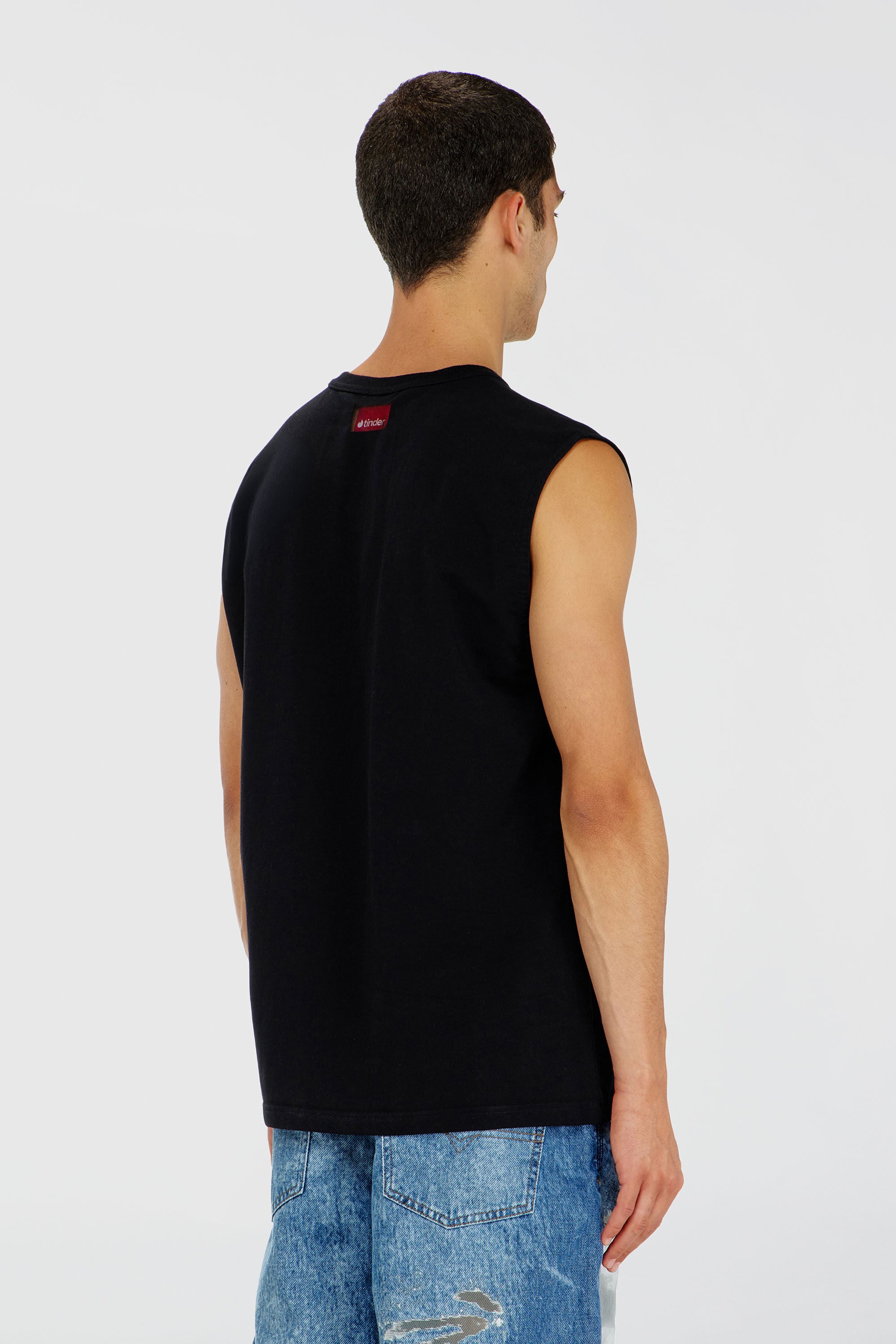 Diesel - PR-T-NORM-BISC-MATI-R, Unisex Tanktop mit For Successful Loving Logo in Schwarz - 4