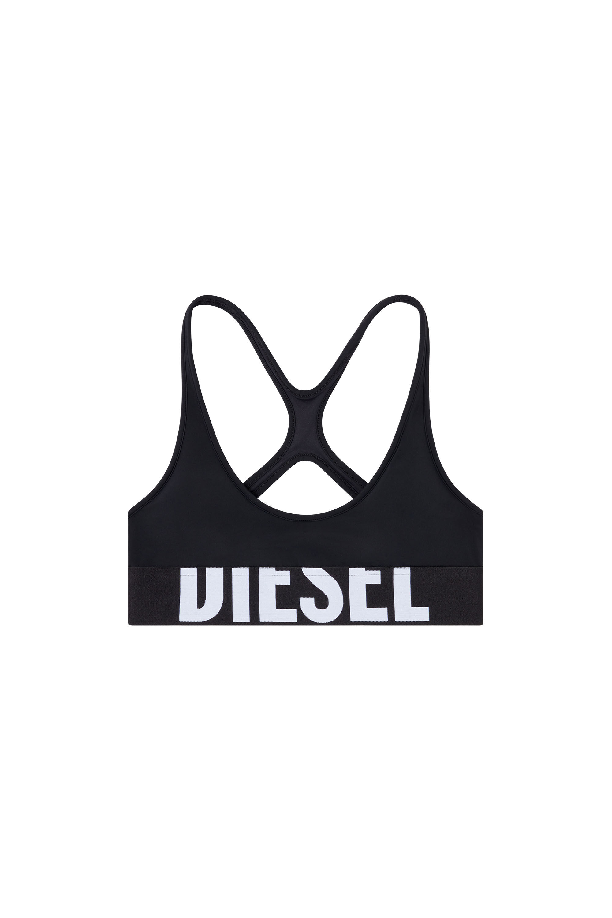 Diesel - ALLISON-D-POP, Damen Sport-BH aus Mikrofaser mit Cut-off-Logo in Schwarz - 2
