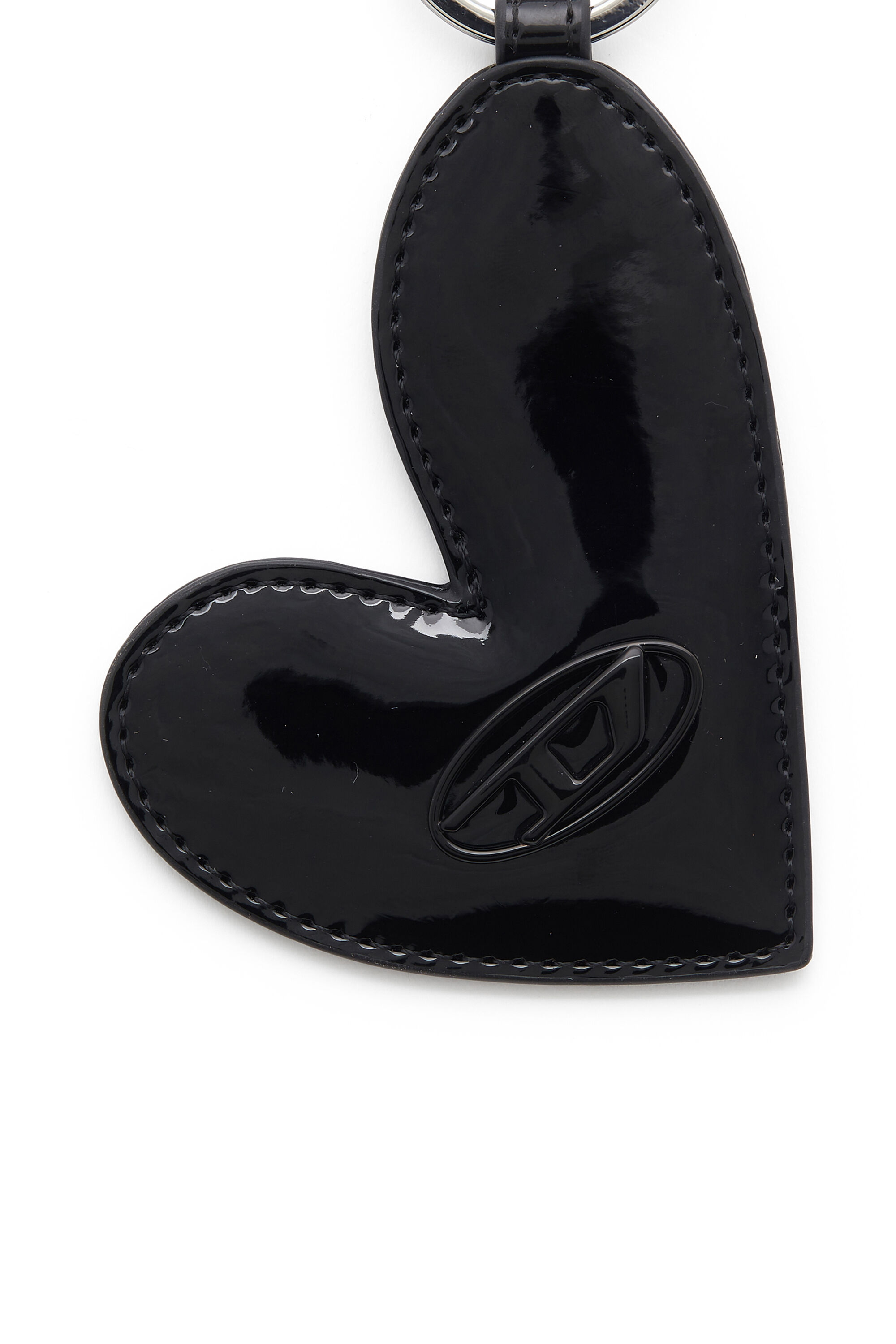 Diesel - PLAY HEART MIRROR, Damen Herzf&ouml;rmiger Anh&auml;nger mit gl&auml;nzendem Finish in Schwarz - 3