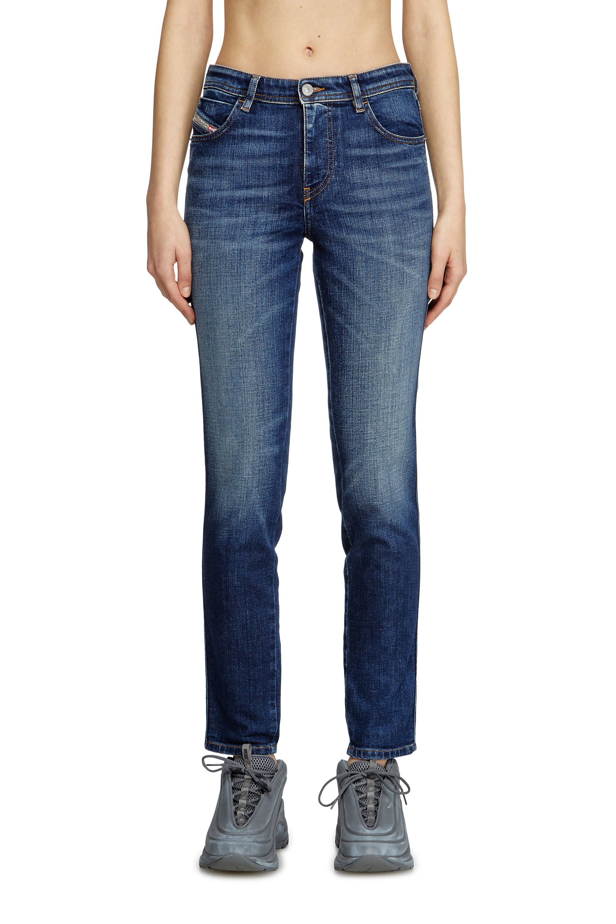 Diesel - Damen Skinny Jeans 2015 Babhila 09L03, Mittelblau - 3