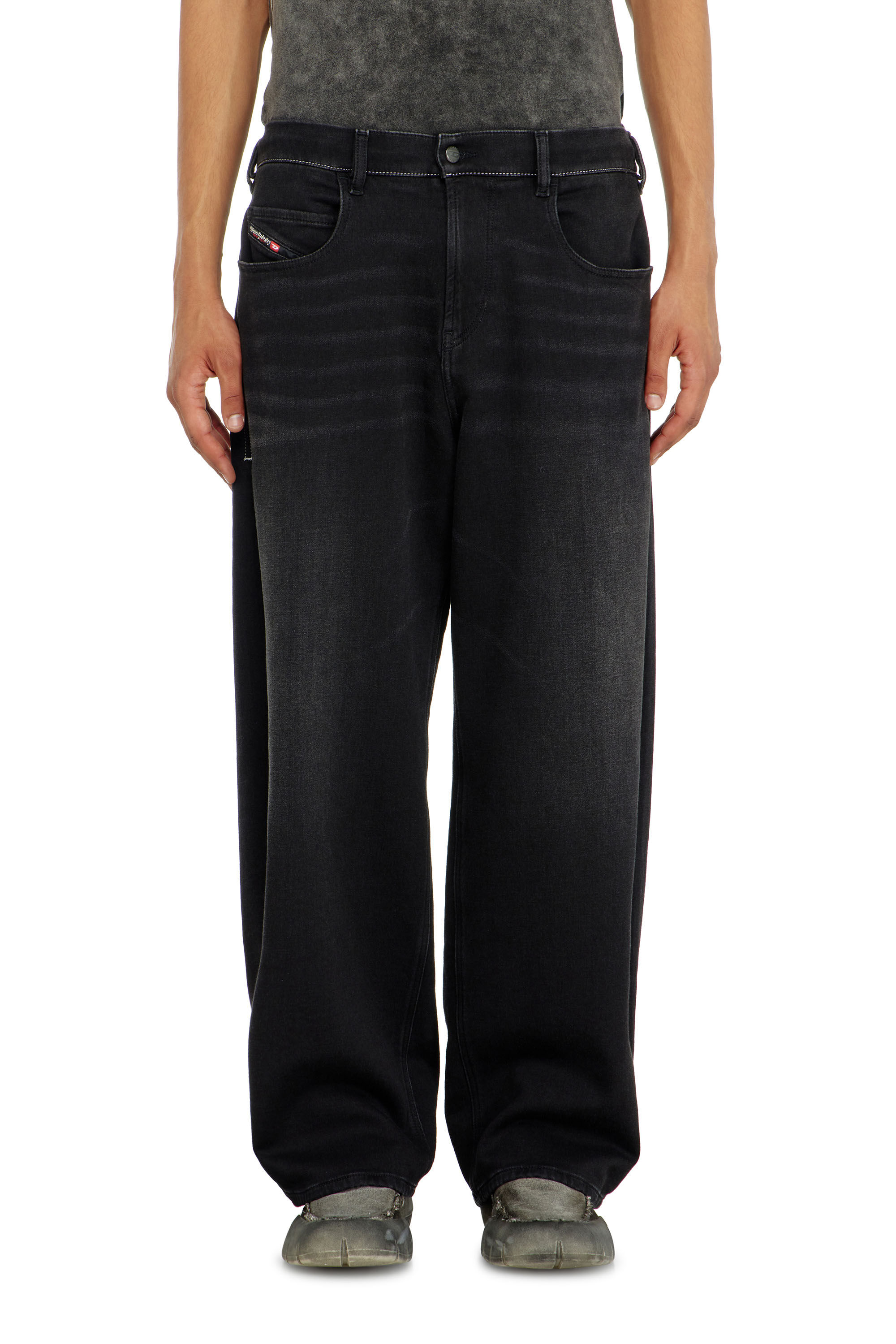 Diesel - Unisex Relaxed 2097 D-Enim-M Joggjeans&reg; 09P90, Schwarz/Dunkelgrau - 2