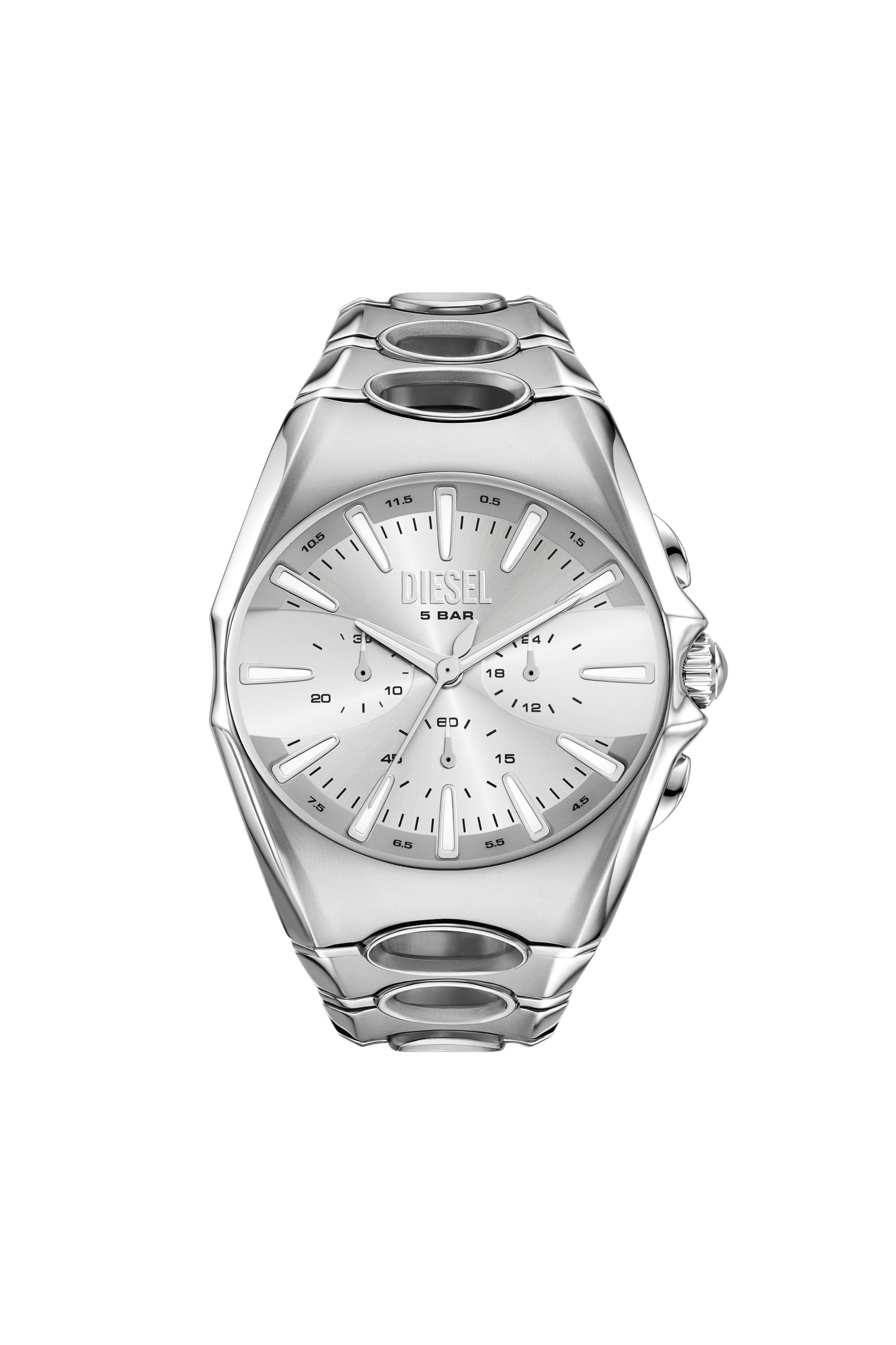 Diesel - DZ4694 WATCH, Herren D-Curve Armbanduhr Edelstahluhr in Silber - 1