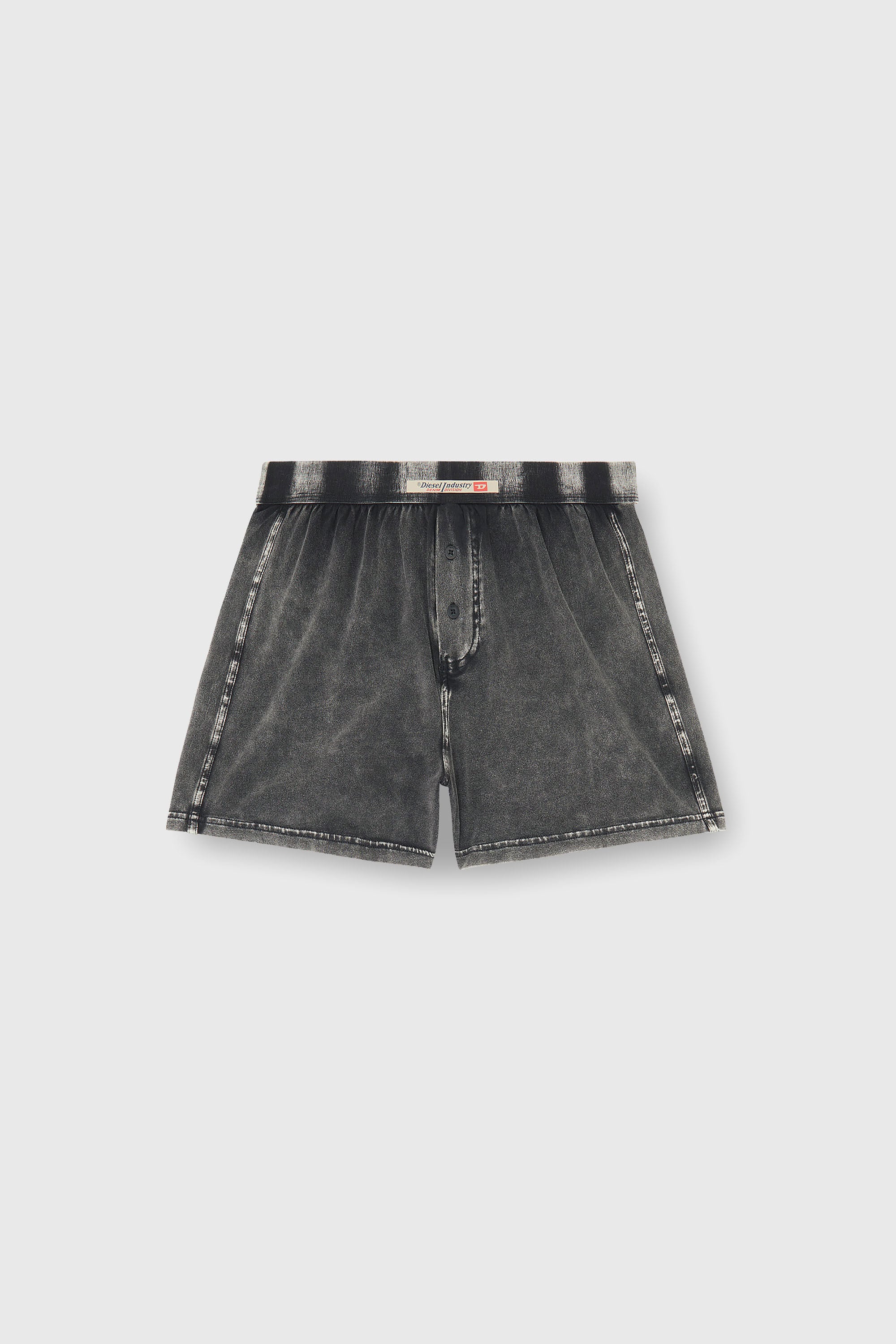 Diesel - STARPER-EL-DNM, Herren Boxers aus Baumwolle mit Denim-Effekt in Dunkelgrau - 2